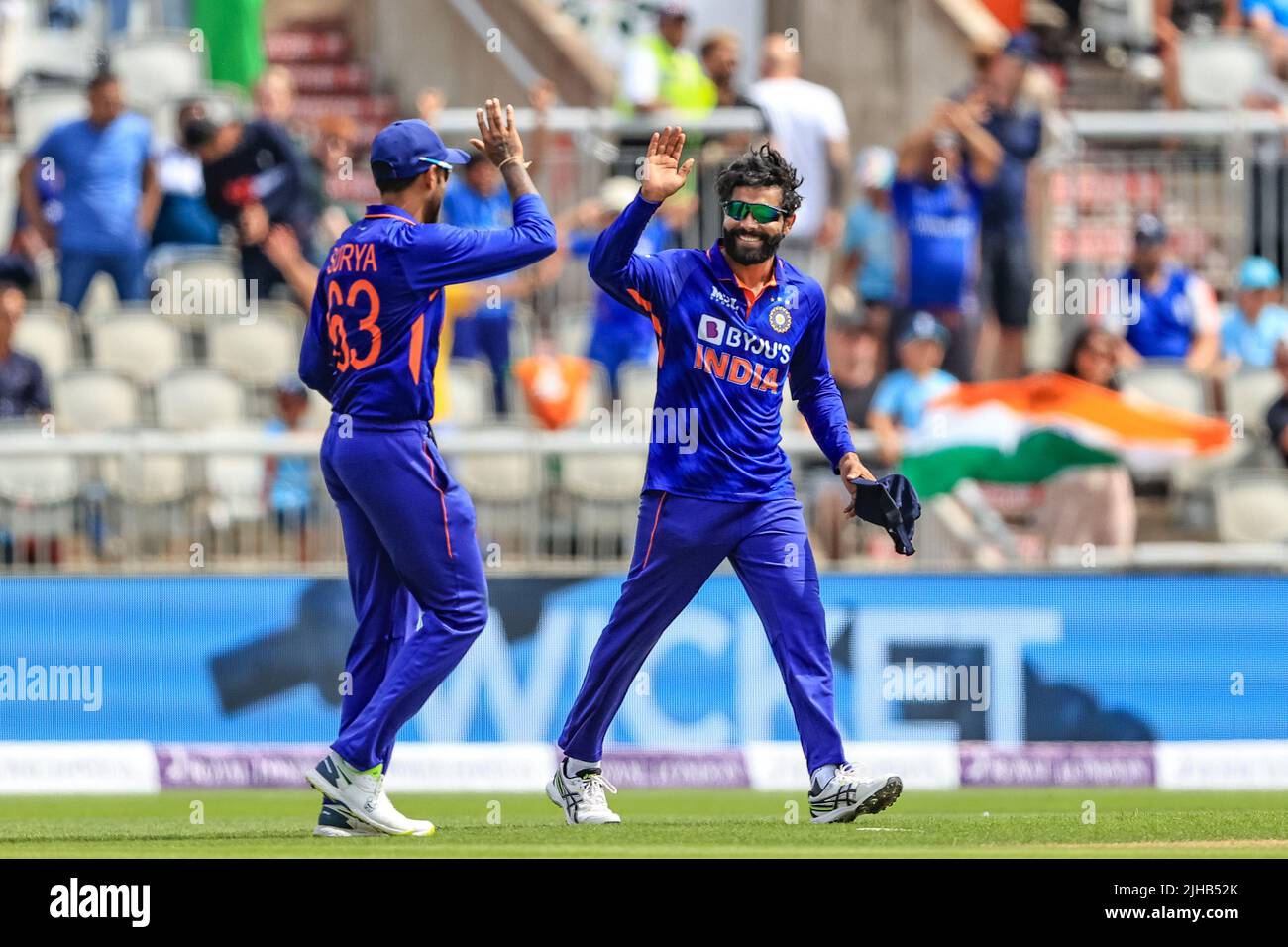 Ravindra Jadeja of India celebrates catching Liam Livingstone of ...