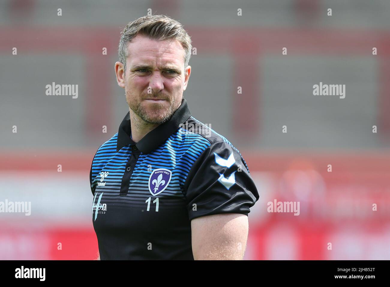 Matty Ashurst #11 of Wakefield Trinity arrives at Sewell Group Craven Park Stadium in ,  on 7/17/2022. (Photo by David Greaves Photos/ Via/News Images/Sipa USA) Stock Photo