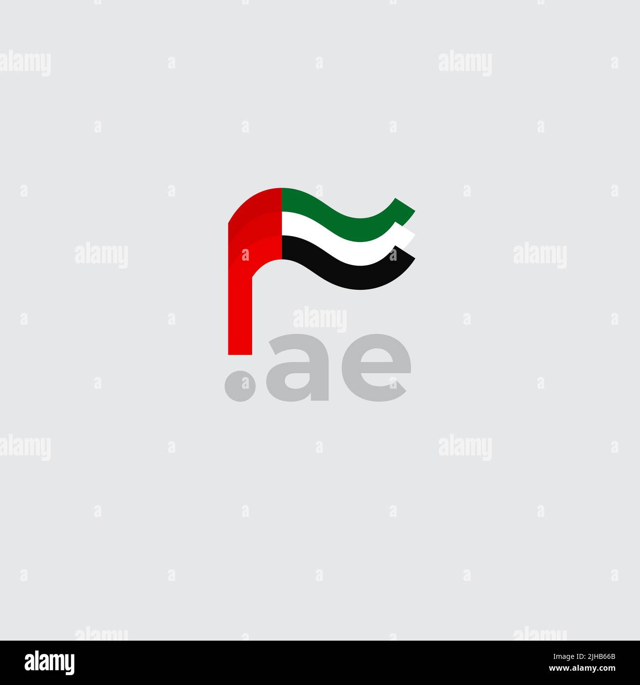 United arab emirates flag icon. Original simple design of the uae flag, map marker. Design element, template national poster with ae domain. State Stock Vector