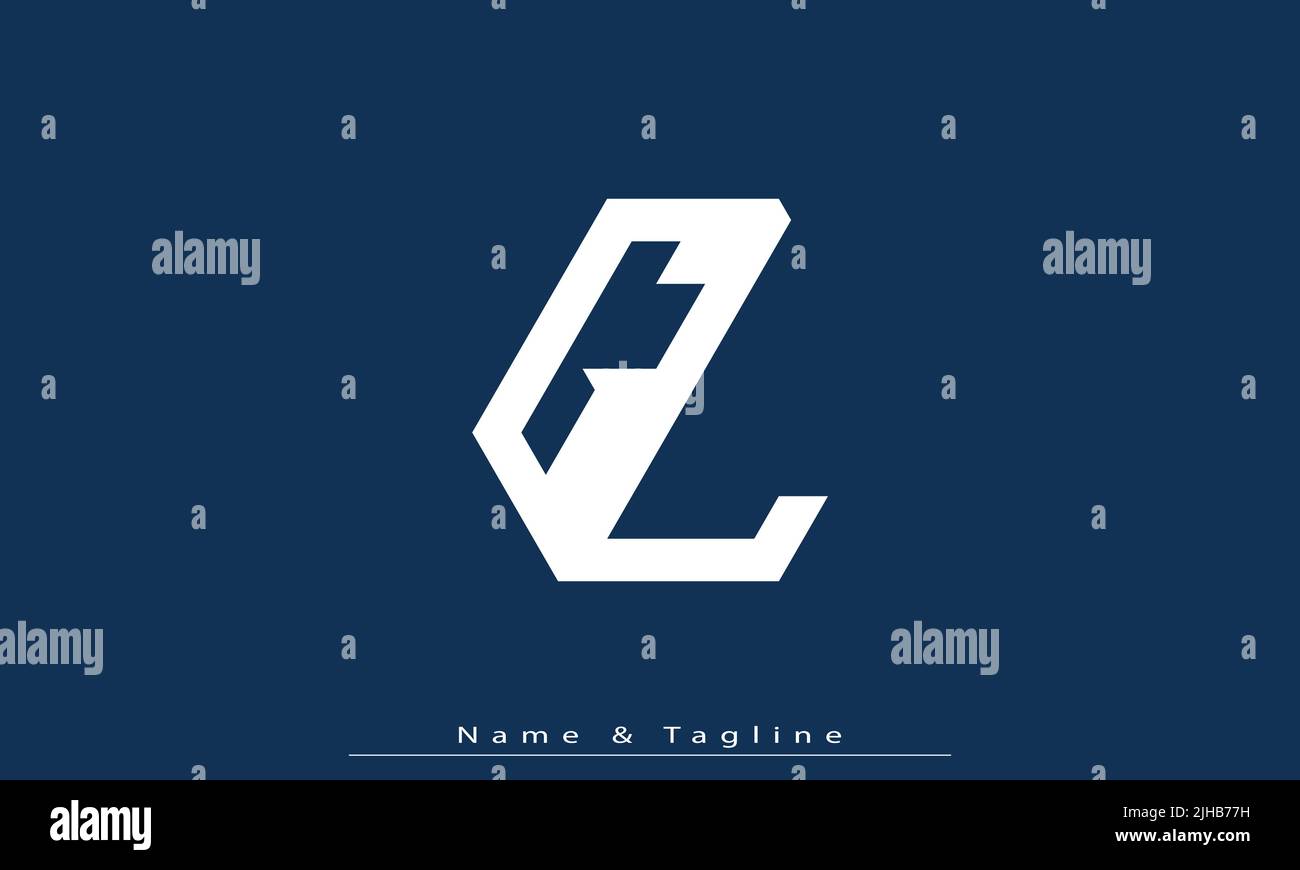 Alphabet letters Initials Monogram logo GL , LG Stock Vector