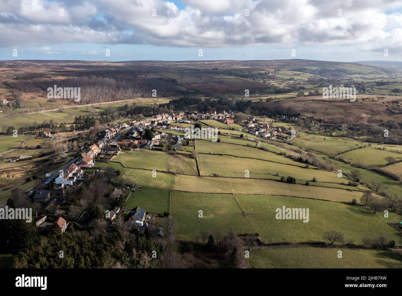 Castleton, North York Moors from the Aire, North Yorkshire Stock Photo