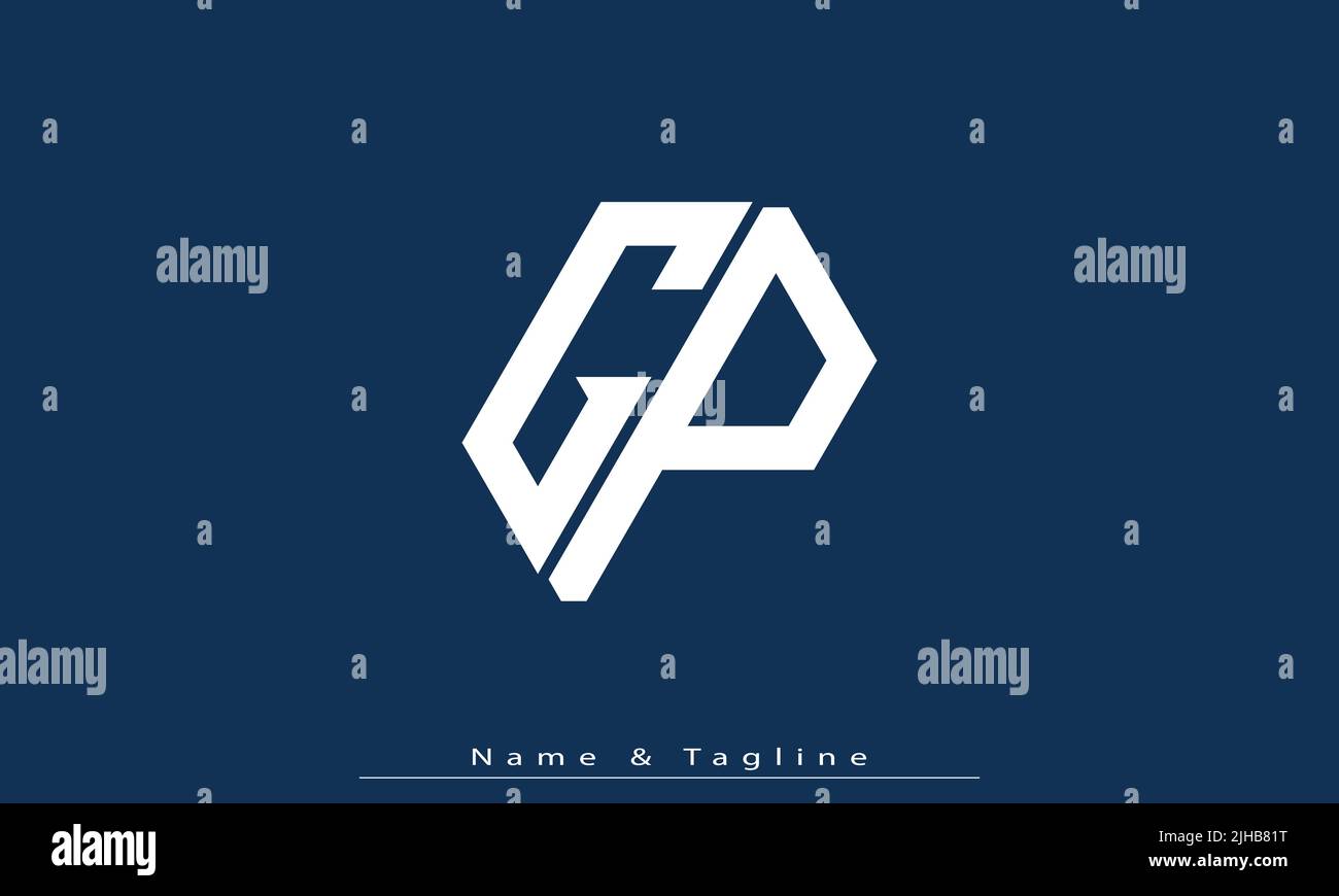 Gp Style Leters Gp letter logo hi-res stock photography and images - Alamy