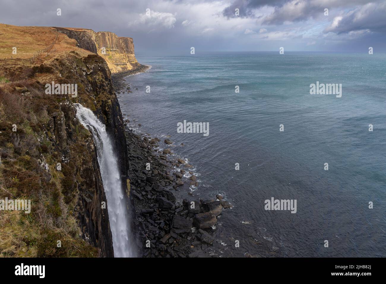 Kilt Rock & Mealt Falls, Isle of Skye, Scotland Stock Photo
