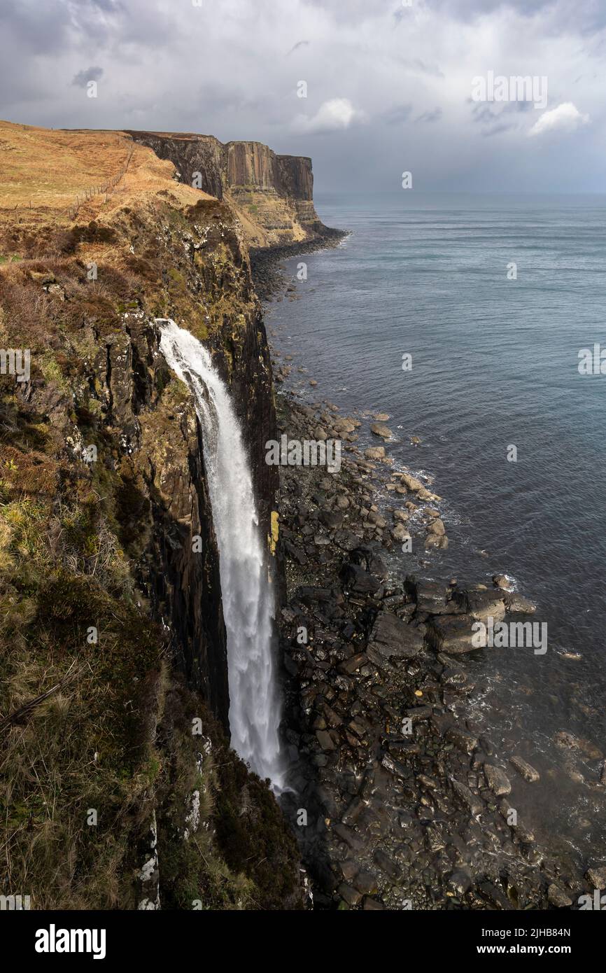 Kilt Rock & Mealt Falls, Isle of Skye, Scotland Stock Photo