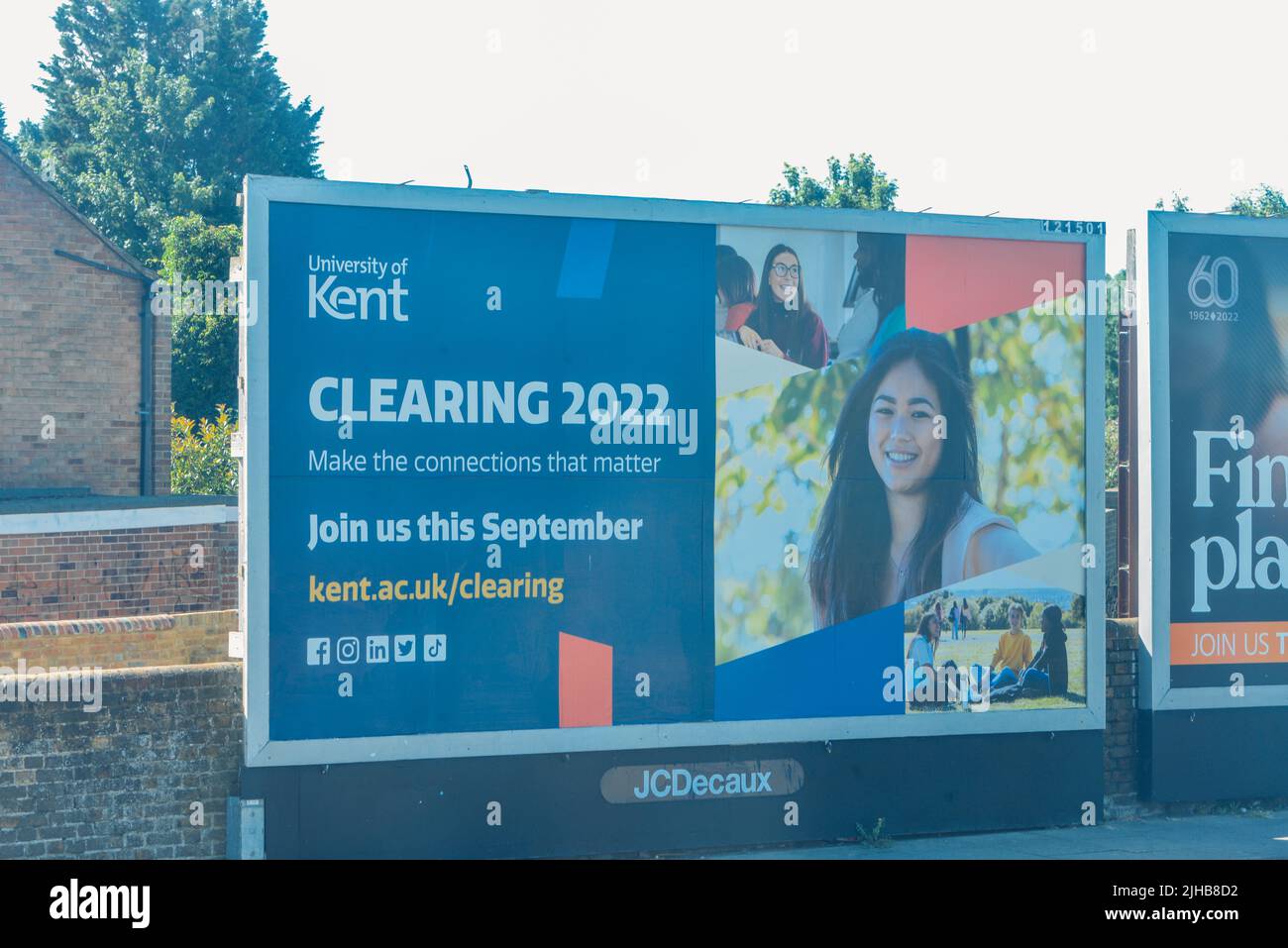 University of Kent admissions sign in Canterbury, UK Stock Photo Alamy