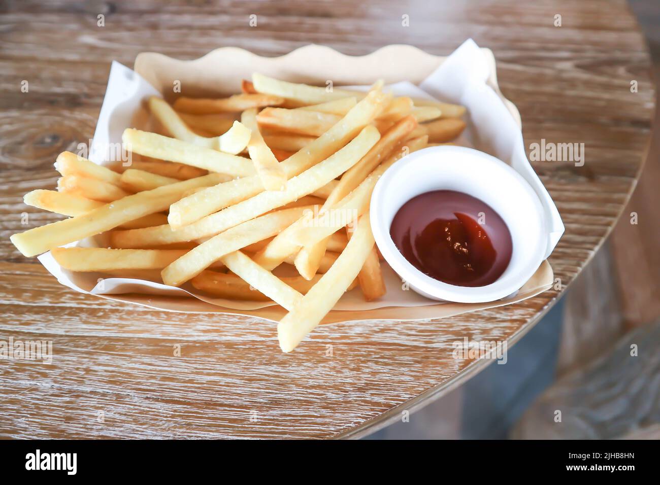 French fries or fried potato , fries or chips and dip Stock Photo - Alamy