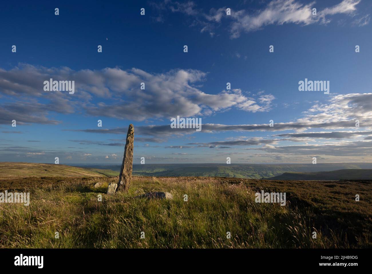 Standing Stone Blakey Ridge, North York Moors National Park Stock Photo
