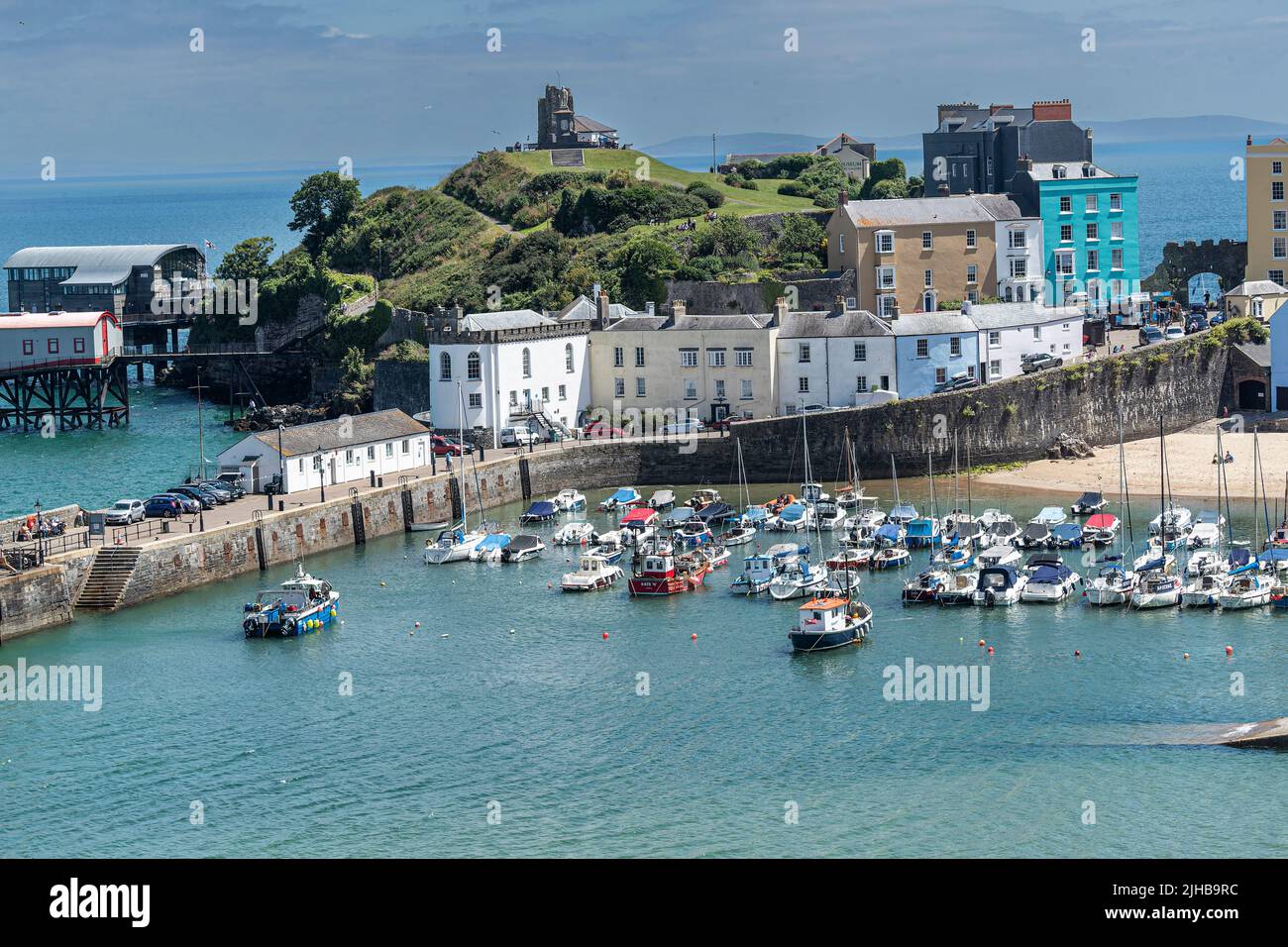 Tenby Harbour, Tenby, Pembrokeshire, Wales Stock Photo