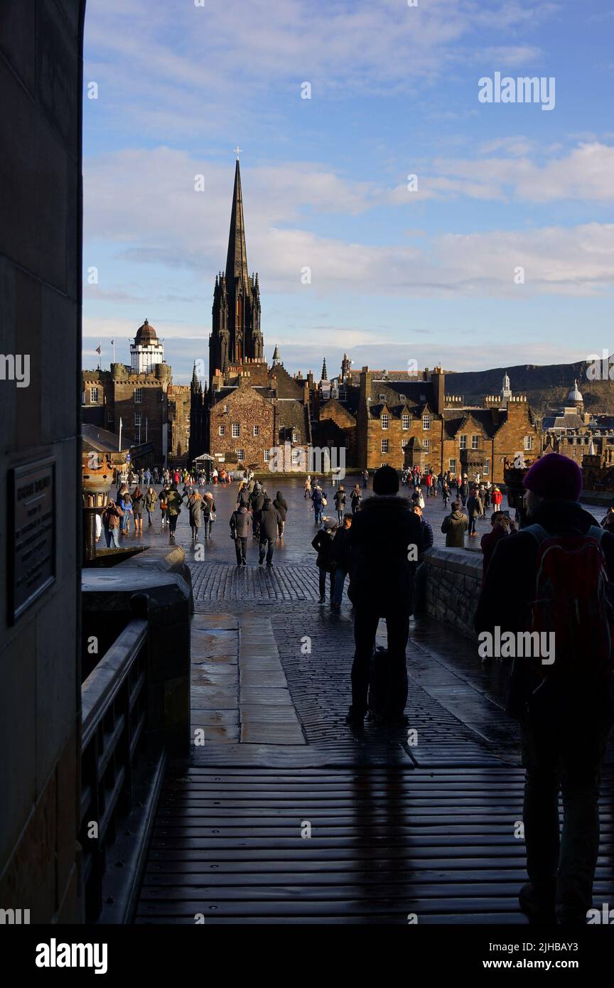 Edinburgh, Scotland (UK): a view of the Esplanade from the gatehouse of Edinburgh Castle Stock Photo