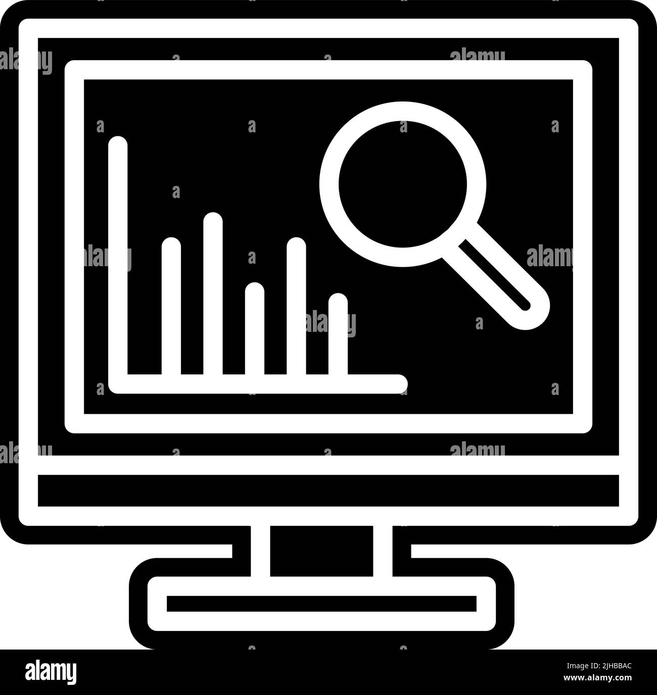Artificial intelligence data analysis . Stock Vector