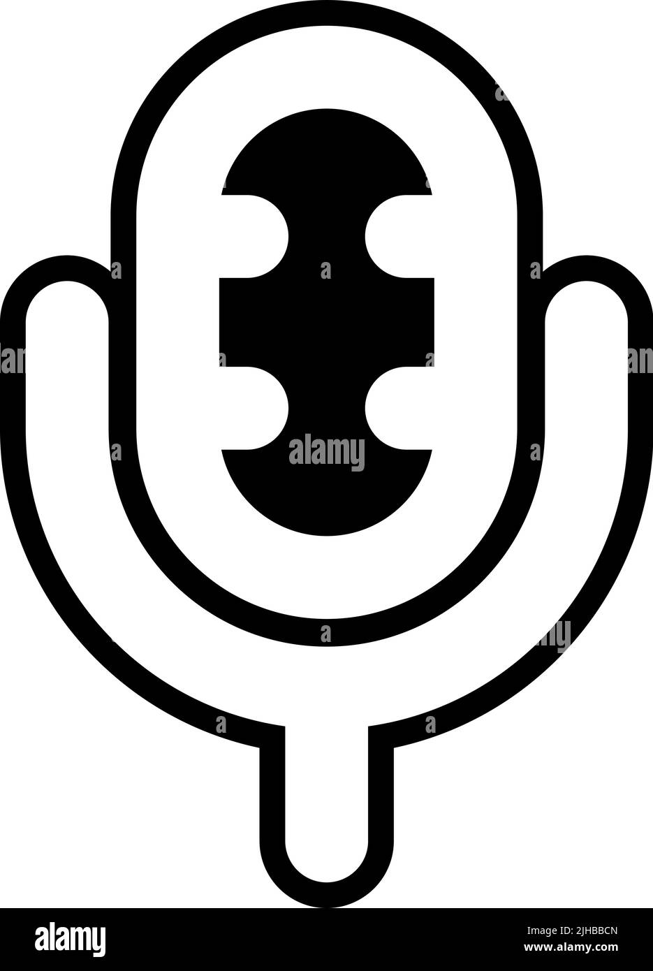 Basic essentials ui microphone . Stock Vector
