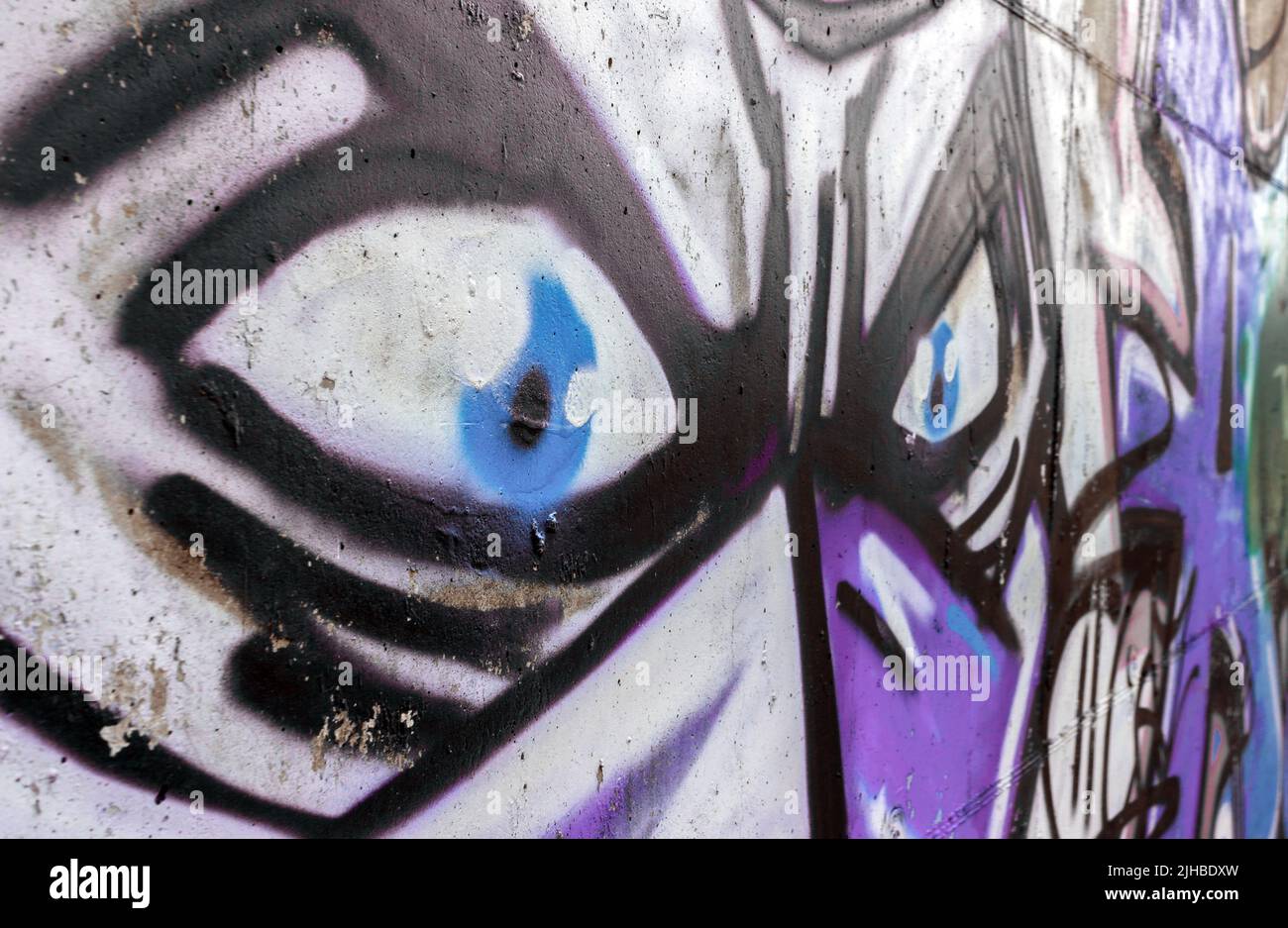 Monster graffiti on the wall. Street art Stock Photo Alamy