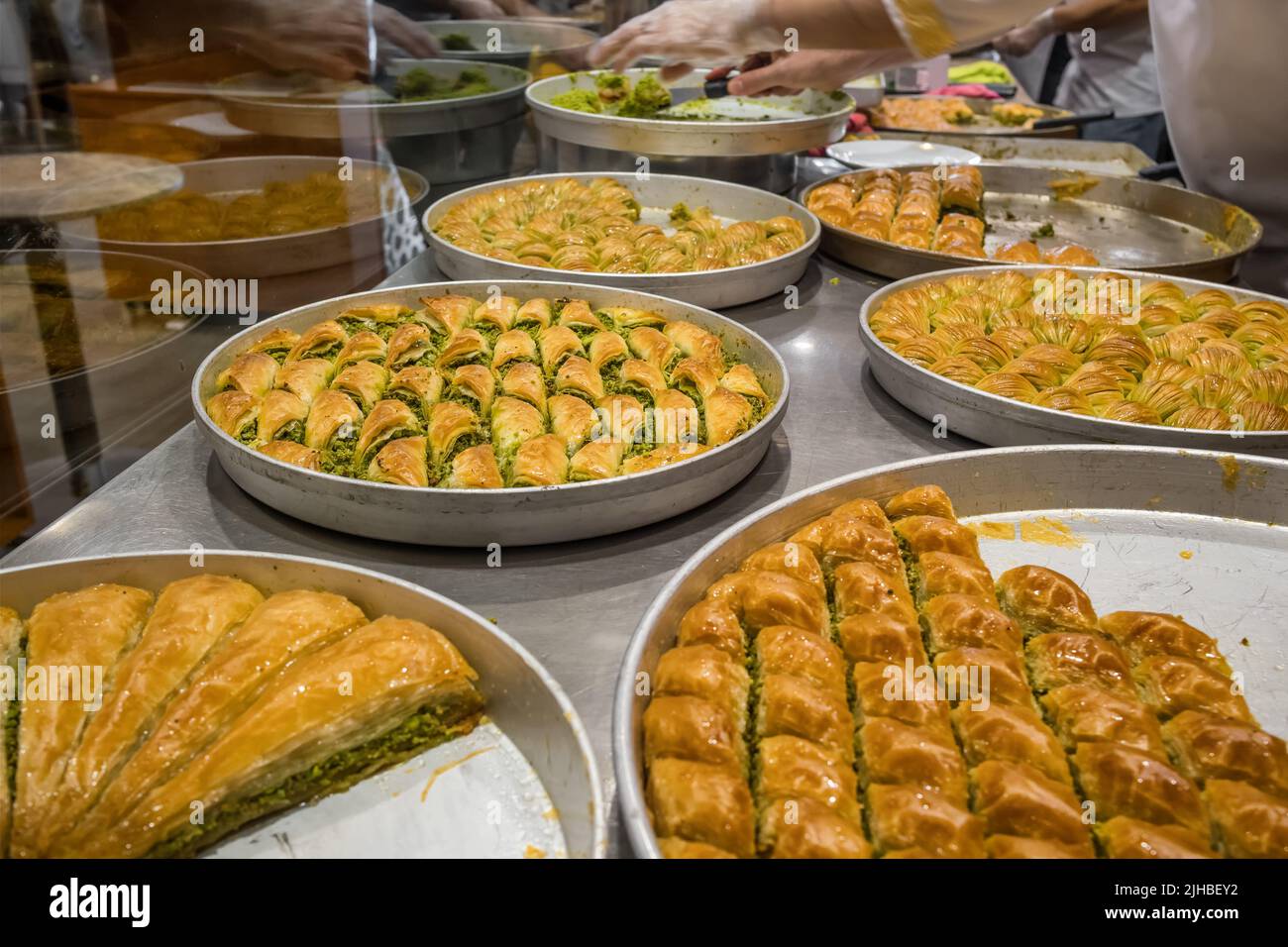 Traditional Turkish dessert Baklava close-up Stock Photo
