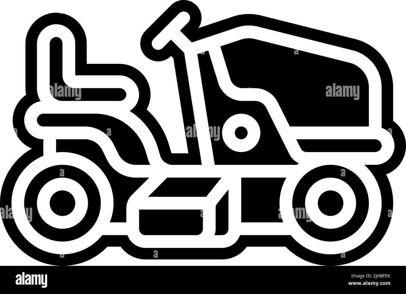 Convenience lawn mower . Stock Vector