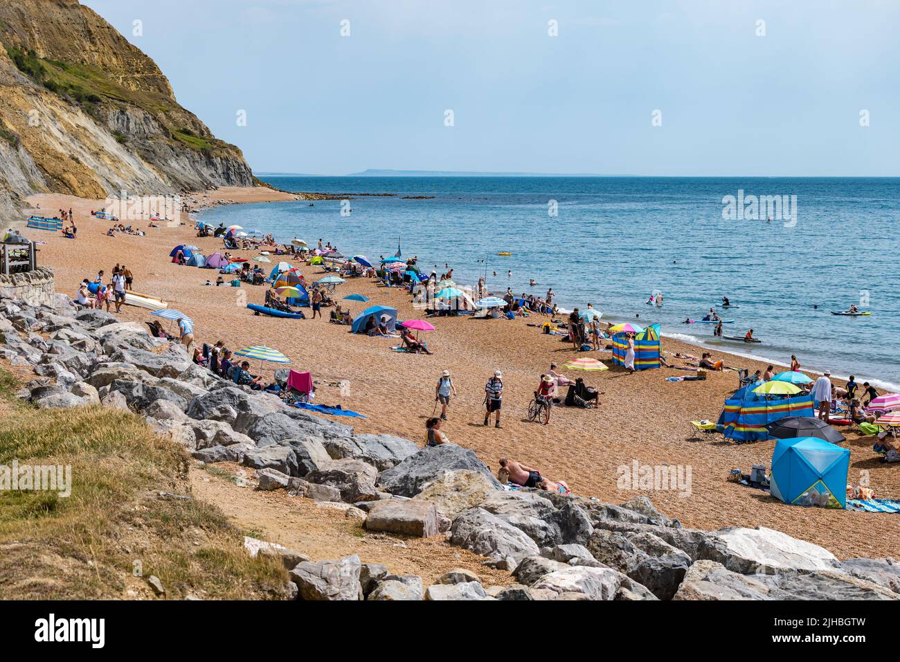 Seatown, Dorset, England, United Kingdom, 17th July 2022. UK Weather