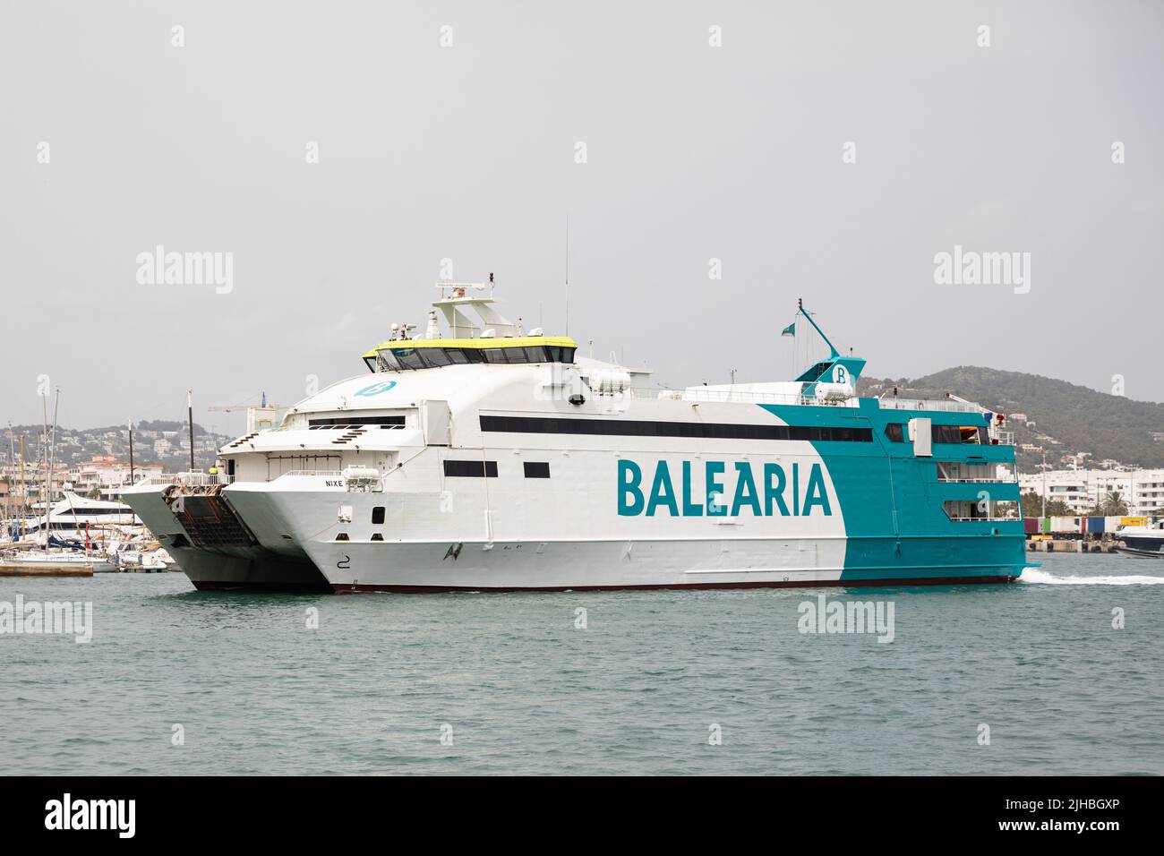 Nixe passenger catamaran docking, Ibiza Town, Spain Stock Photo - Alamy