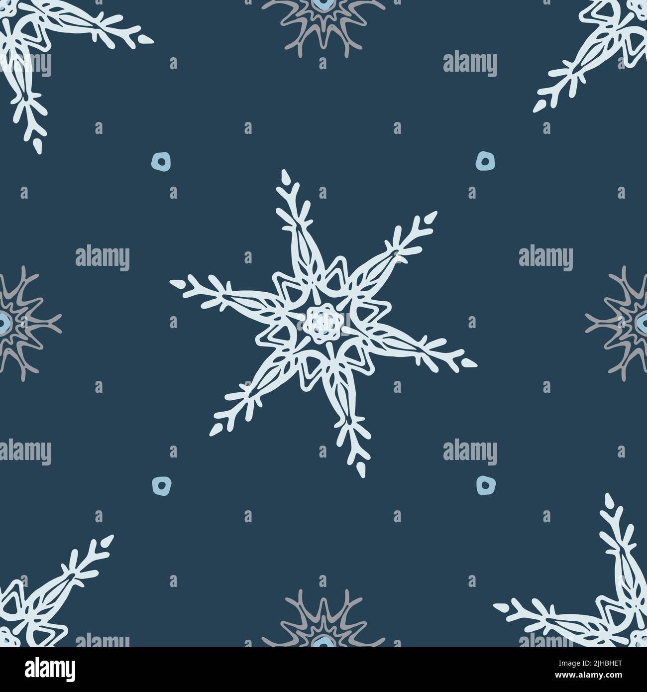 Christmas frozen snowflake seamless vector pattern. Masculine winter snow  graphic design for wrapping paper, Xmas, frosty wallpaper. Holiday hand  Stock Vector Image & Art - Alamy