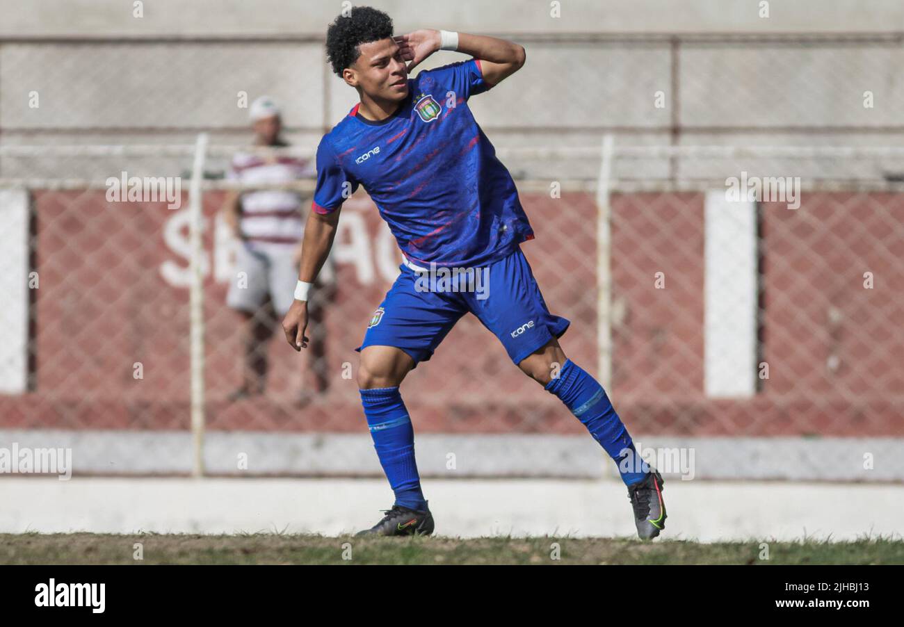 SP - Sao Paulo - 07/17/2022 - COPA PAULISTA 2022, JUVENTUS X SAO CAETANO -  Emerson Urso player of Sao Caetano celebrates his goal during a match  against Juventus at Javari stadium