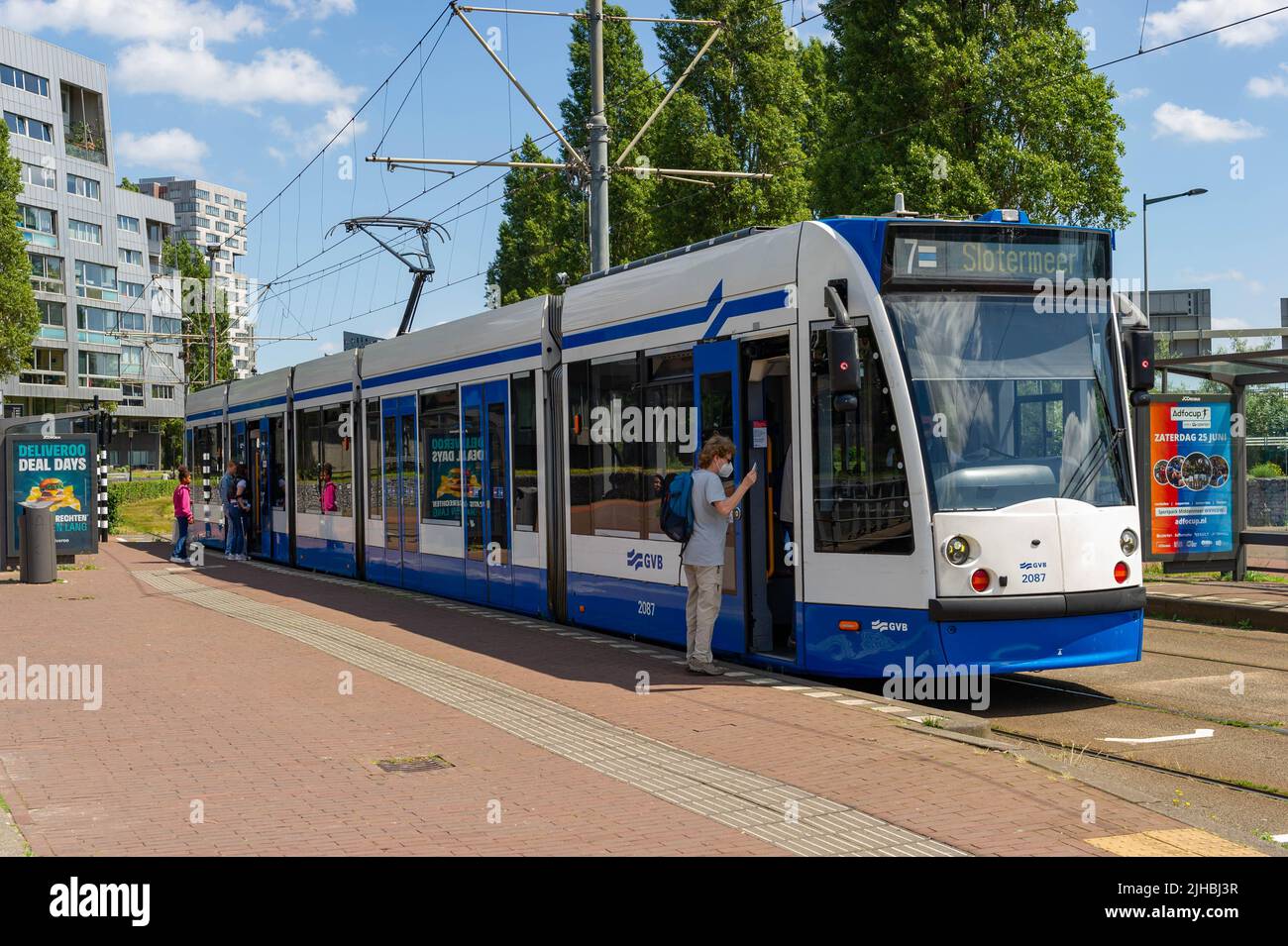 Number 7 GVB Tram in Amsterdam Stock Photo - Alamy