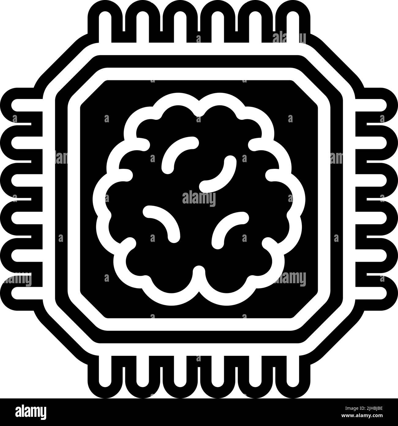 Education topics artificial intelligence . Stock Vector