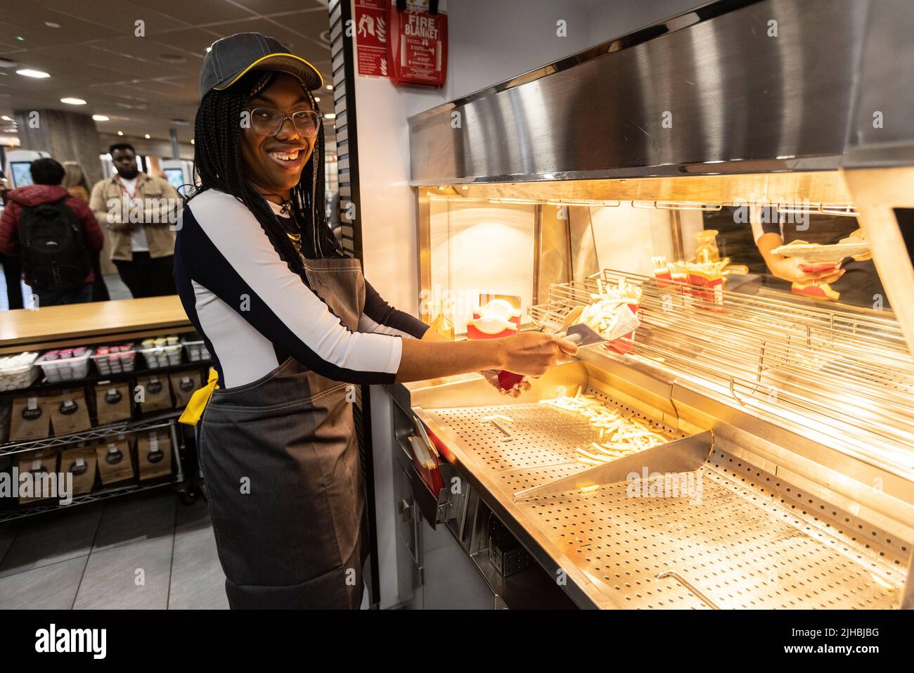 Kemi Badenoch, the MP for Saffron Walden who is running to become the UK's next Prime Minister earlier this year visiting McDonald's headquarters, UK 14th March 2022, London, UK Credit: Jeff Gilbert/Alamy Live News Stock Photo