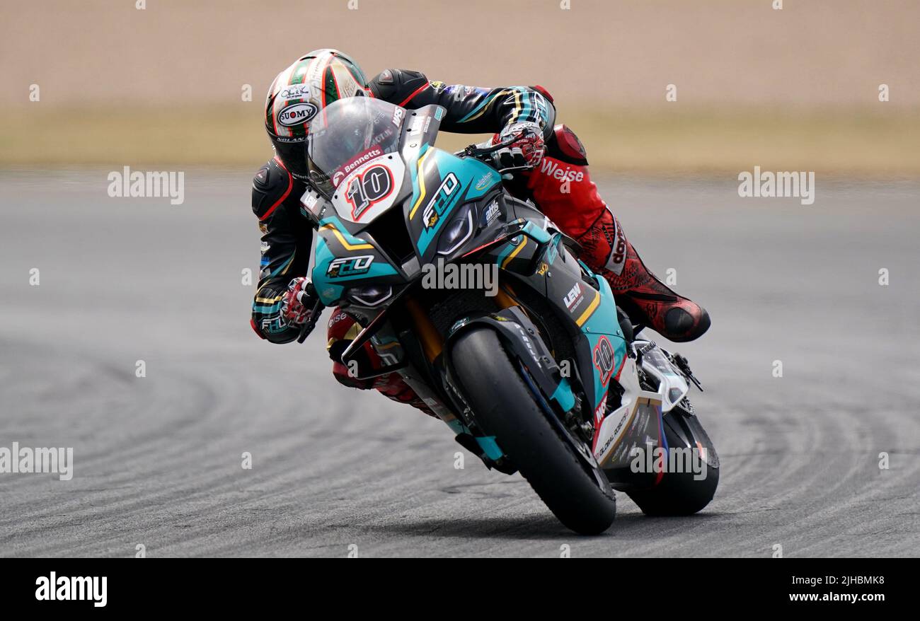 FHO Racing's Peter Hickman during day three of the MOTUL FIM Superbike World Championship 2022 at Donington Park, Leicestershire. Picture date: Sunday July 17, 2022. Stock Photo