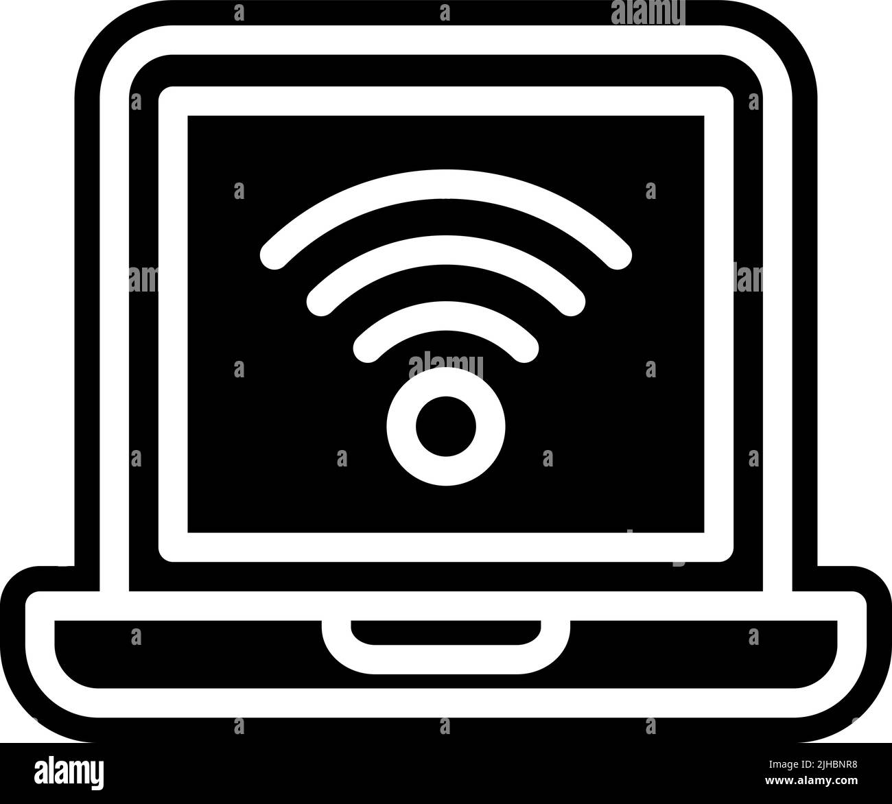 internet-of-things-laptop-stock-vector-image-art-alamy
