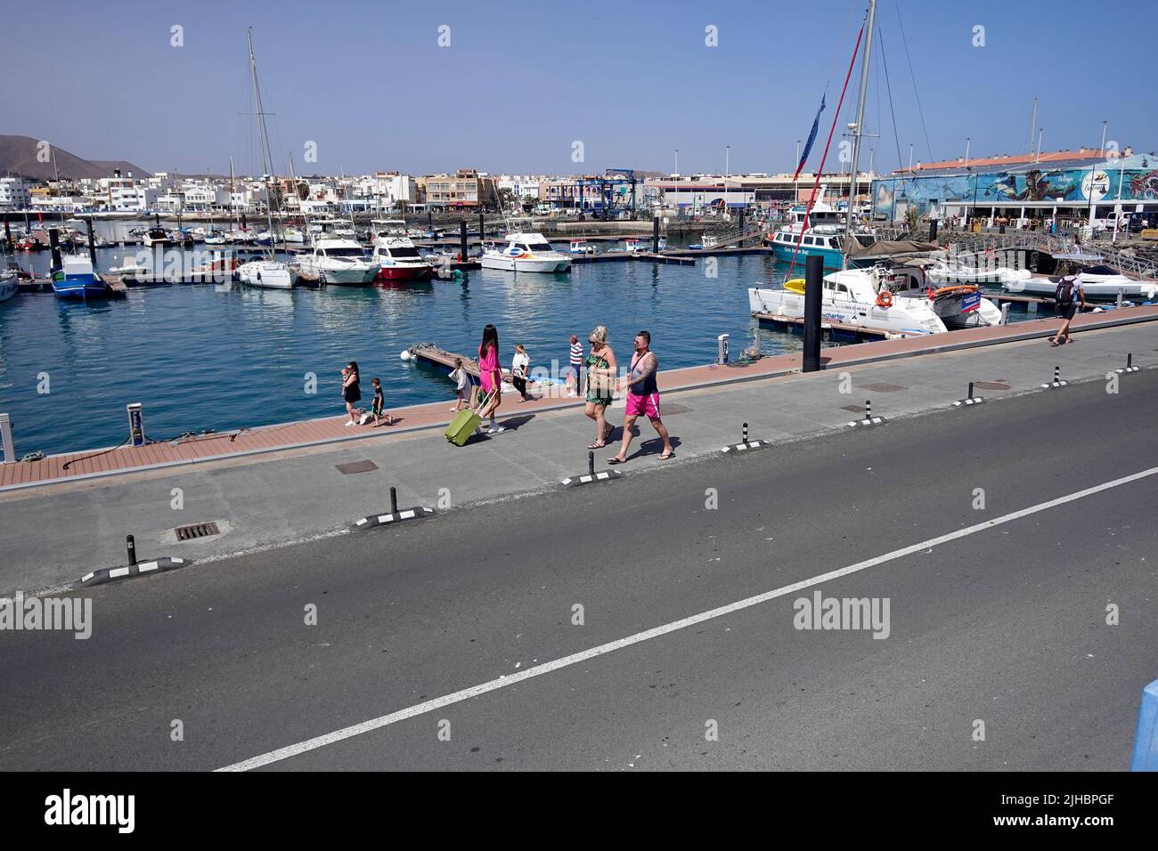 Corralejo harbour Fuerteventura Stock Photo