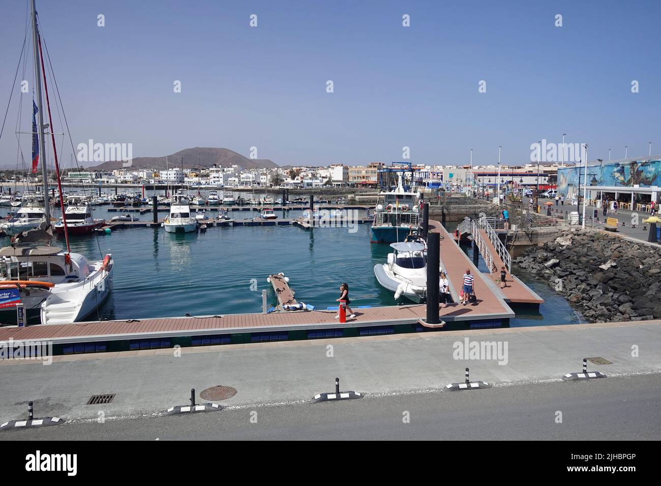 Corralejo harbour Fuerteventura Stock Photo - Alamy