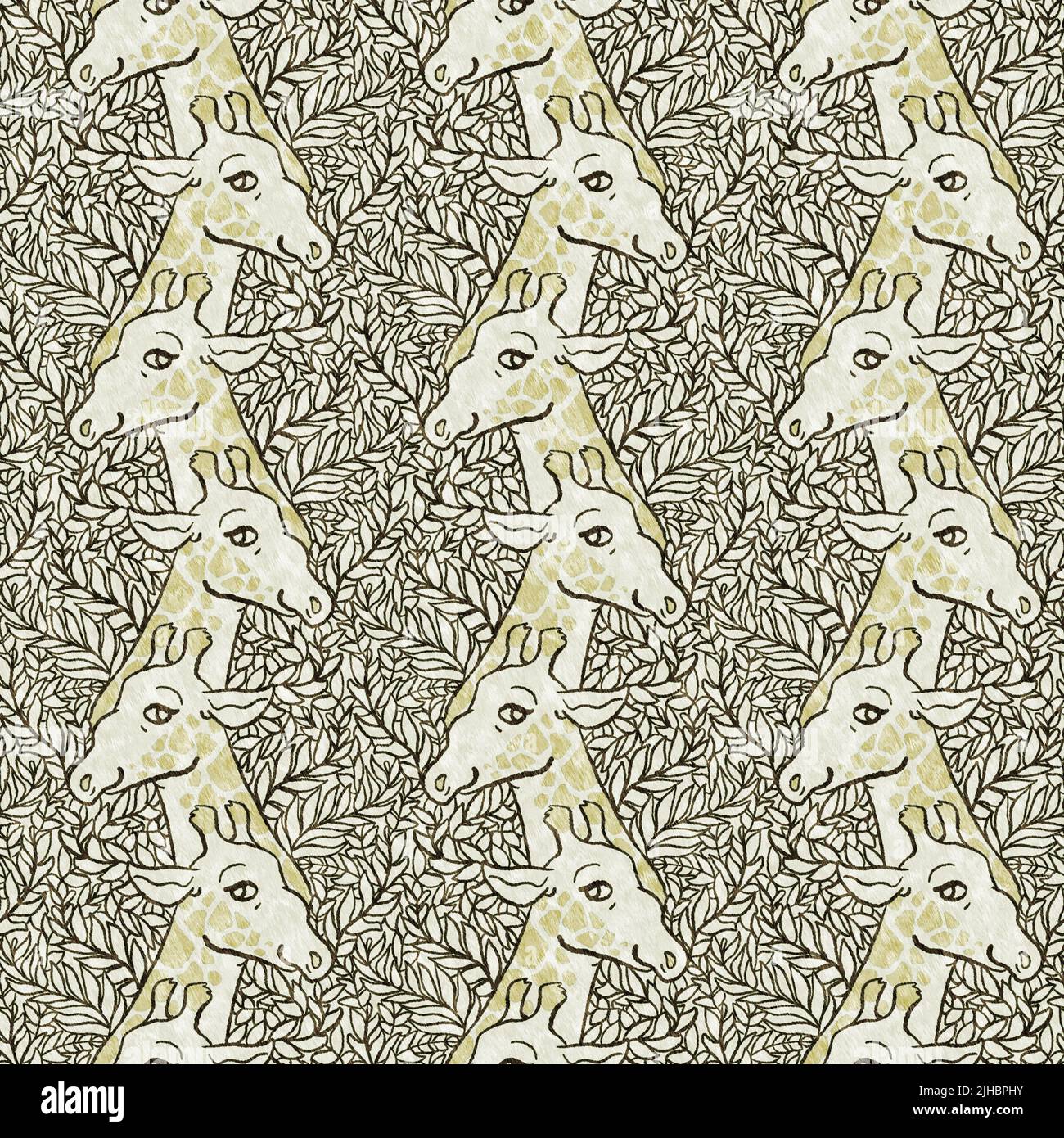 Cute safari wild giraffe animal pattern for babies room decor. Seamless ...