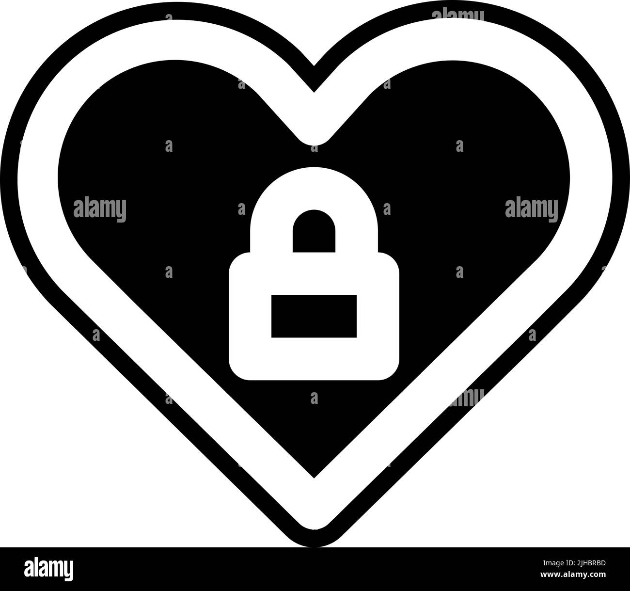 Love pack heart lock . Stock Vector