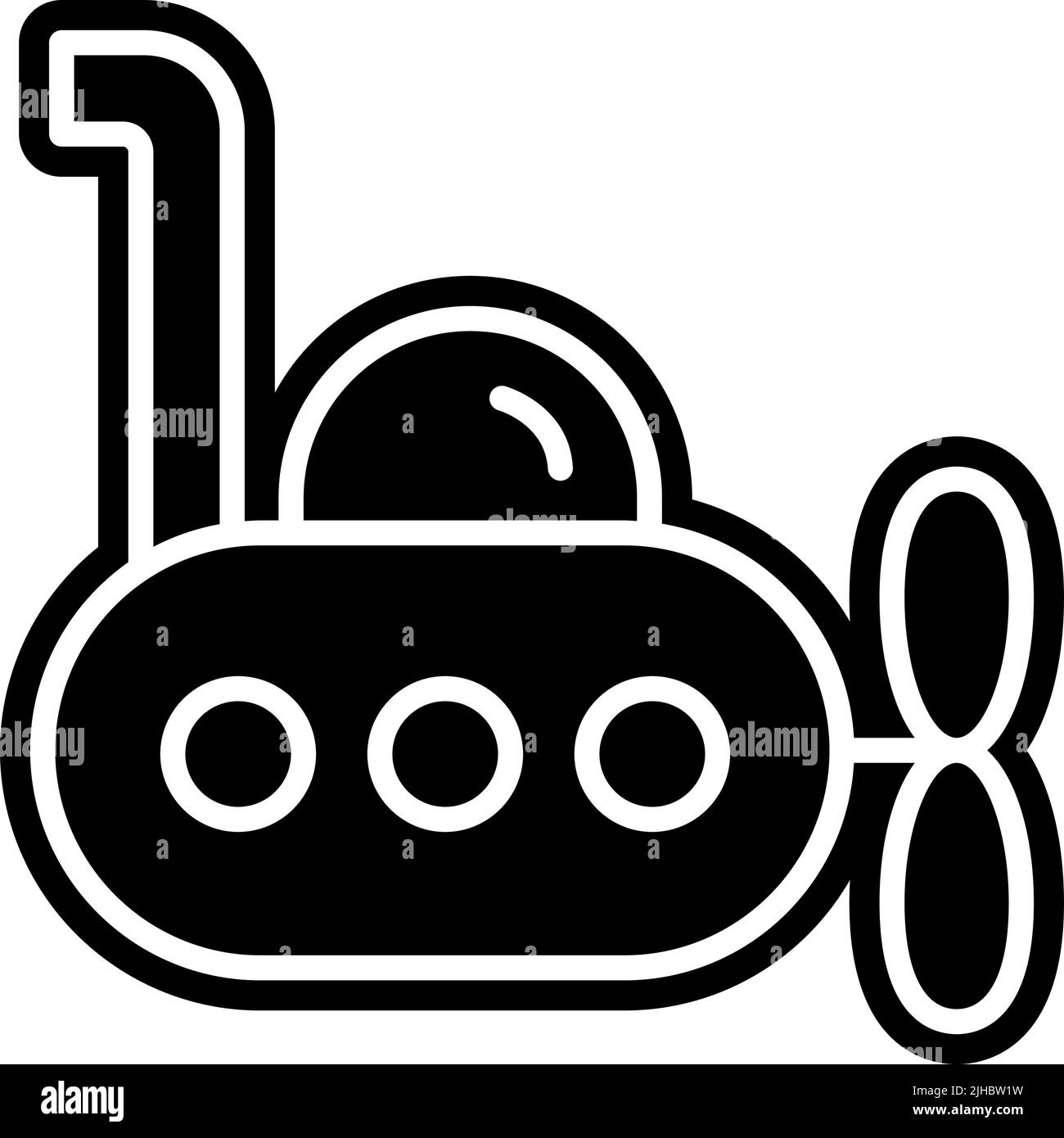 Submarine and sea life child drawing Stock Vector Images - Alamy