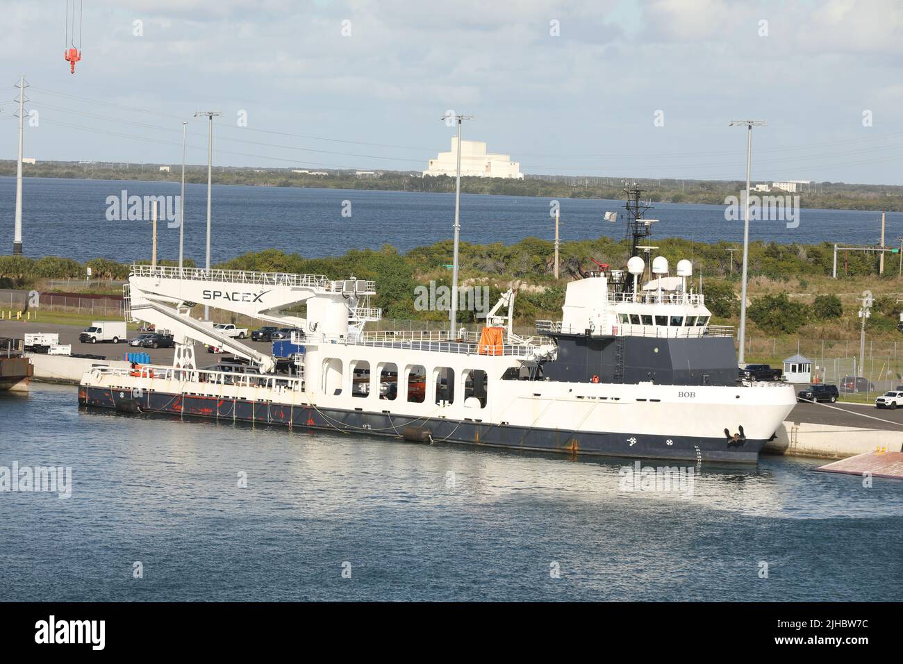 GO Searcher SpaceX Crew Dragon recovery ship, near Cape Canaveral