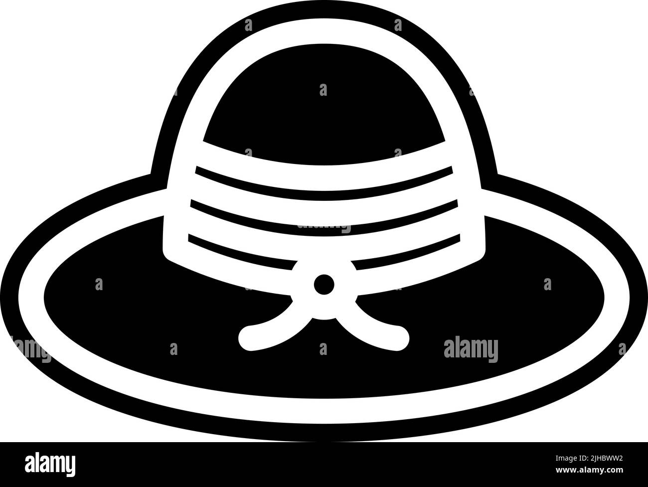 Summer pamela hat . Stock Vector