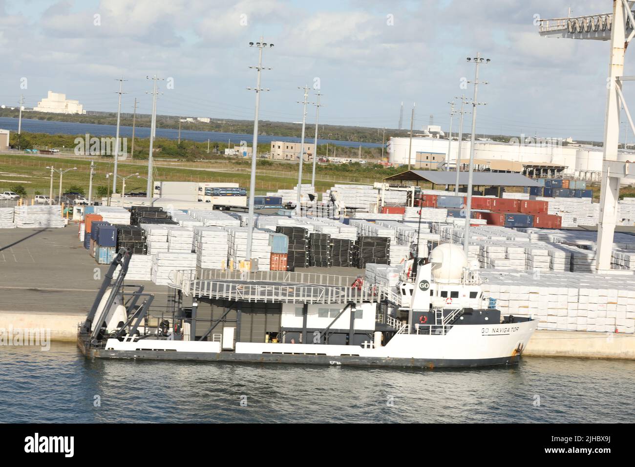 GO Searcher SpaceX Crew Dragon recovery ship, near Cape Canaveral