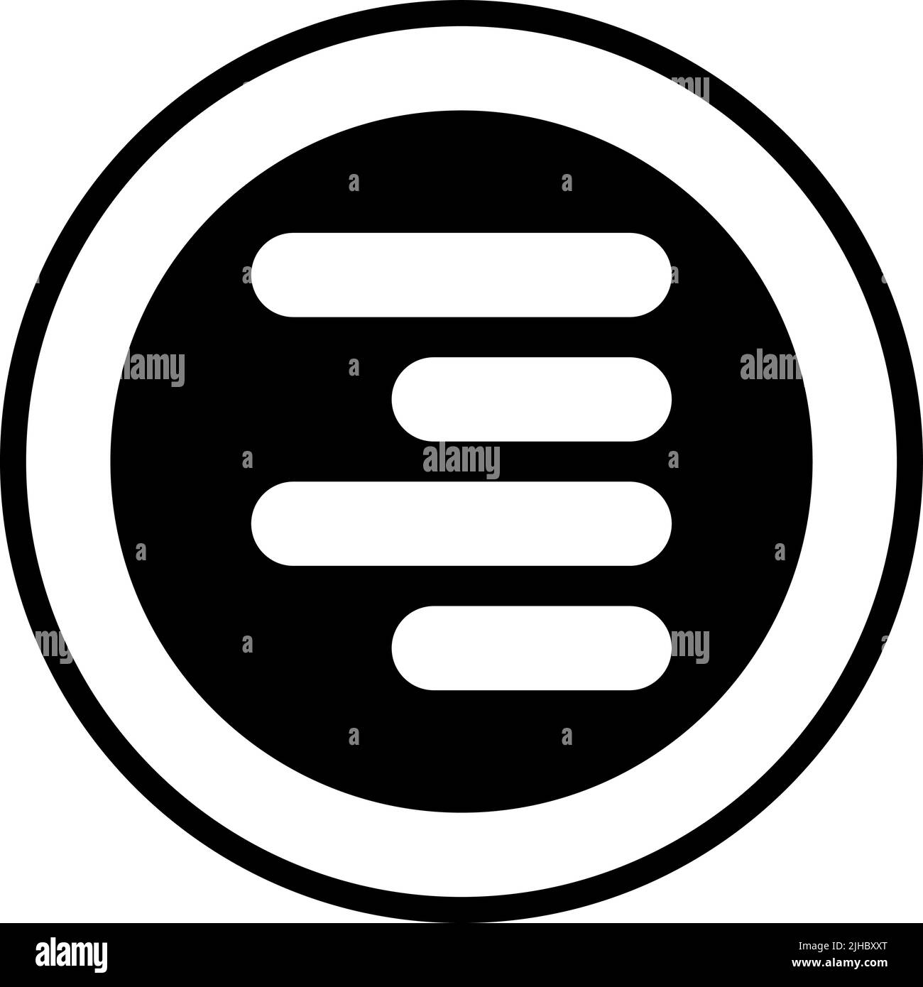 Ui control right alignment . Stock Vector