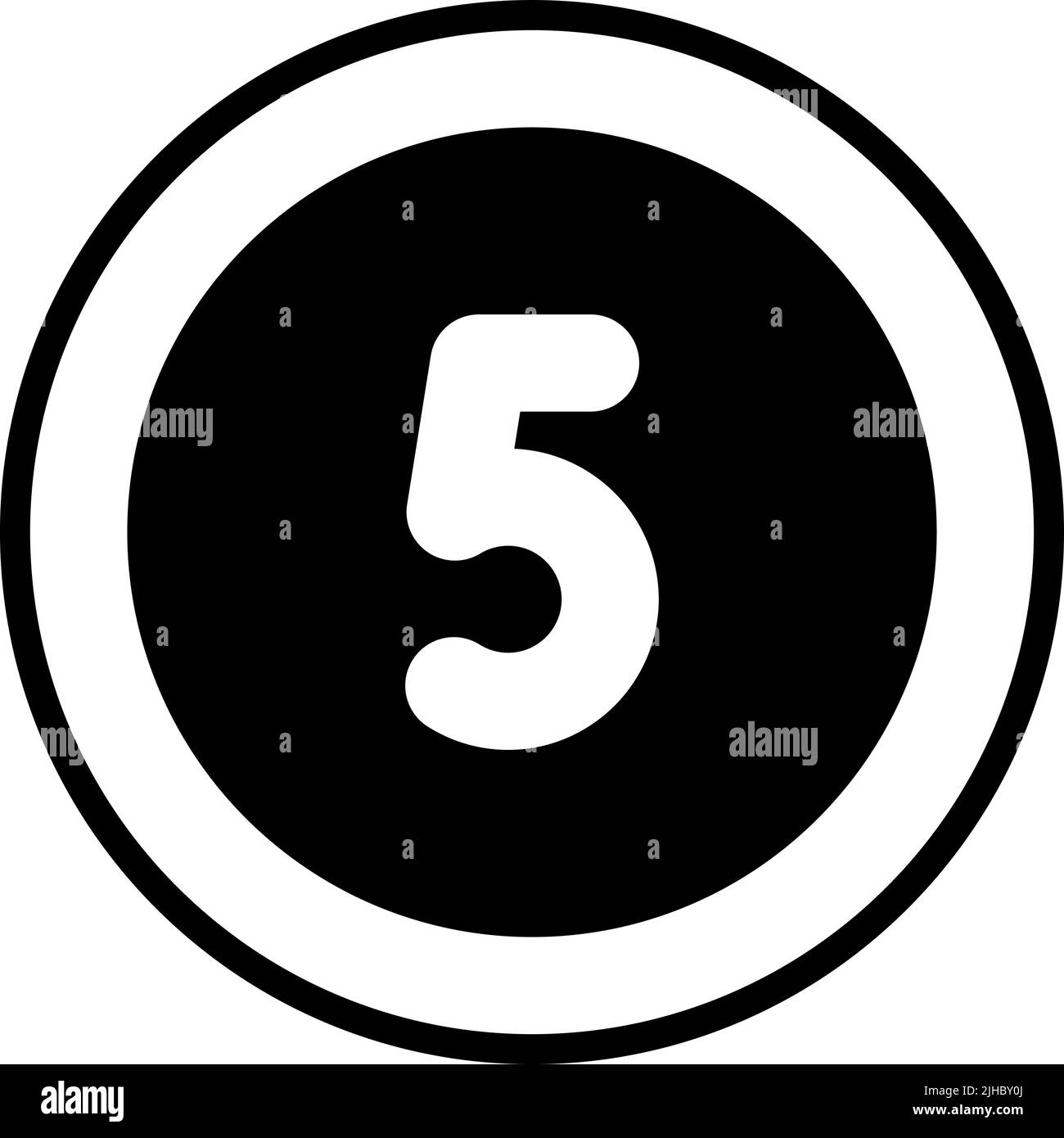 Ui control five . Stock Vector