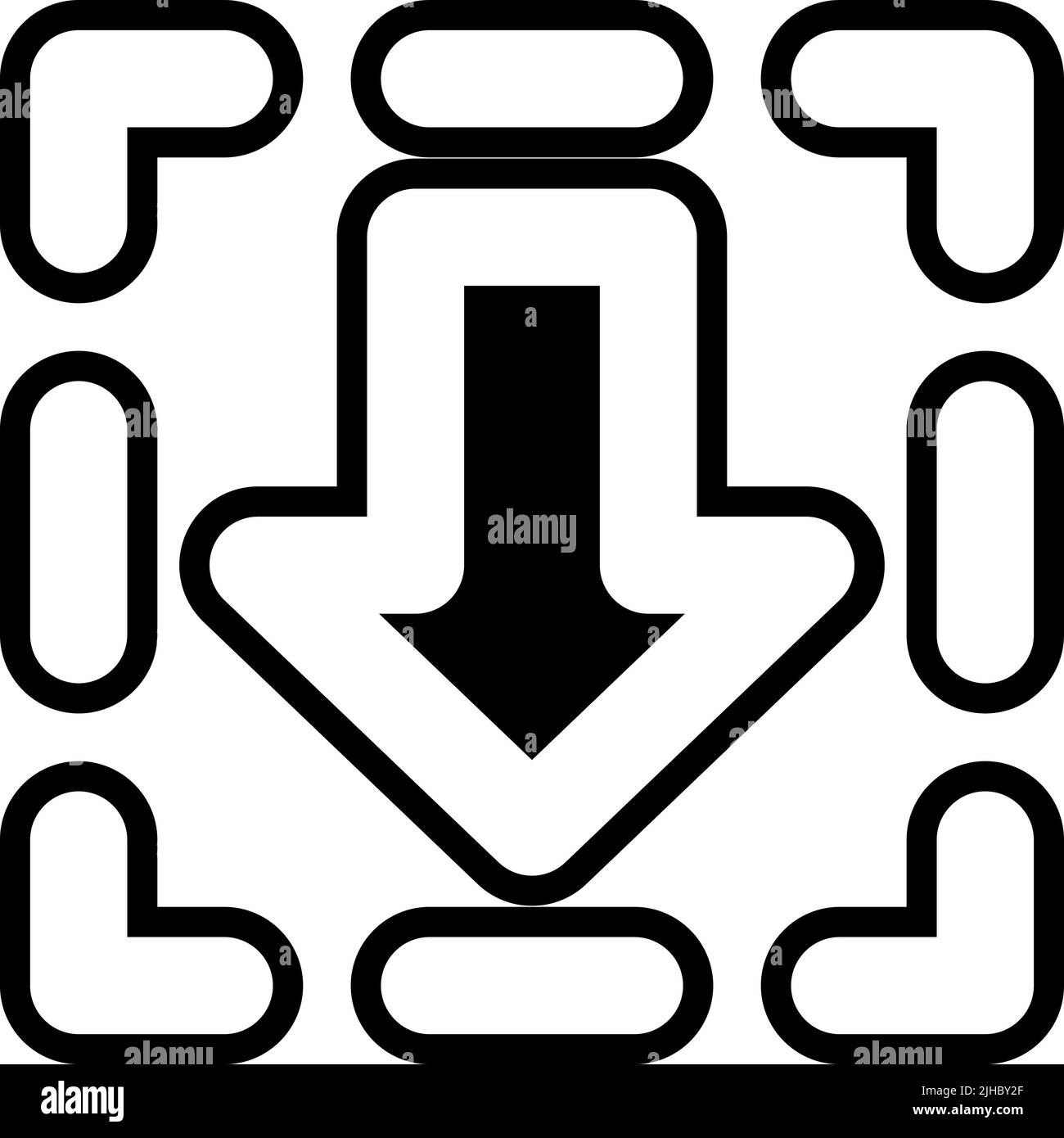 Ui control down arrow Stock Vector Image & Art - Alamy