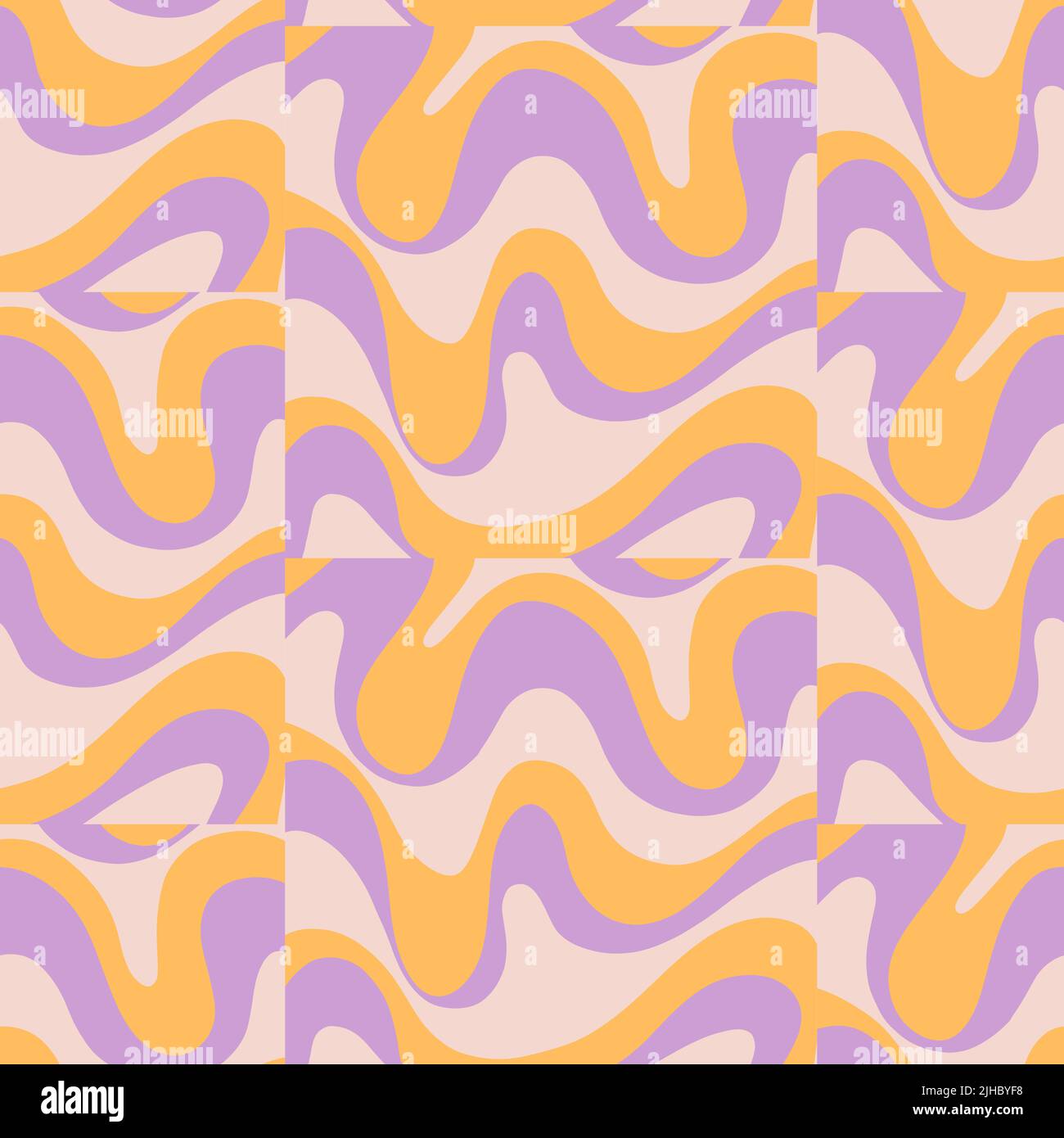 Retro 70s Abstract seamless pattern vector illustration Stock Vector ...