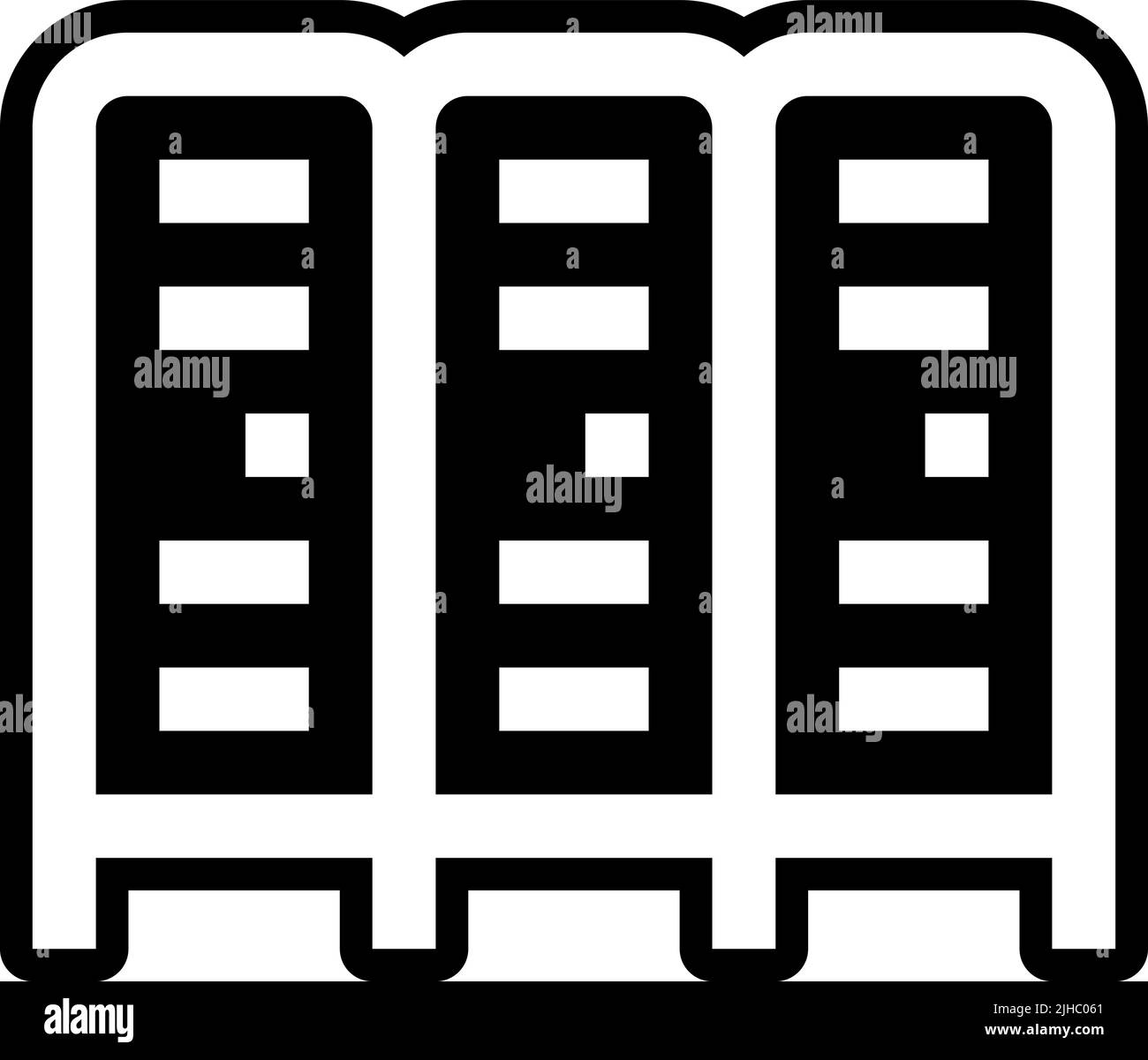 Volleyball lockers . Stock Vector