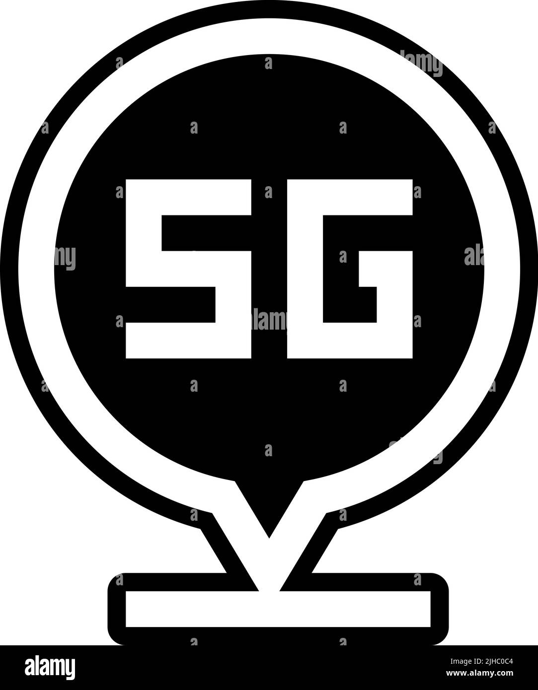 5G location . Stock Vector