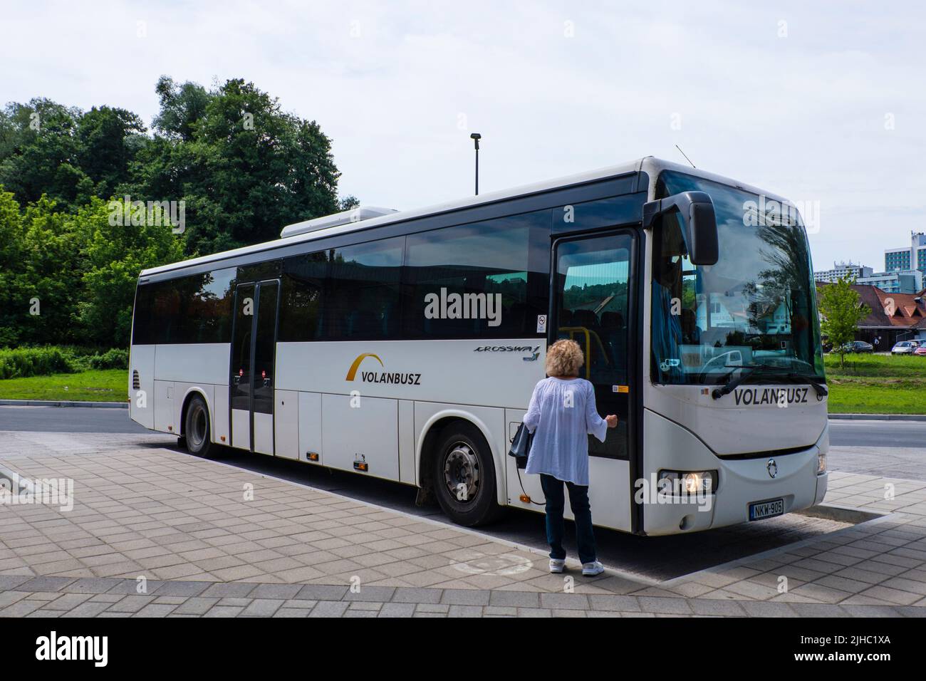 Hévíz autóbusz állomás, bus station, Heviz, Hungary Stock Photo