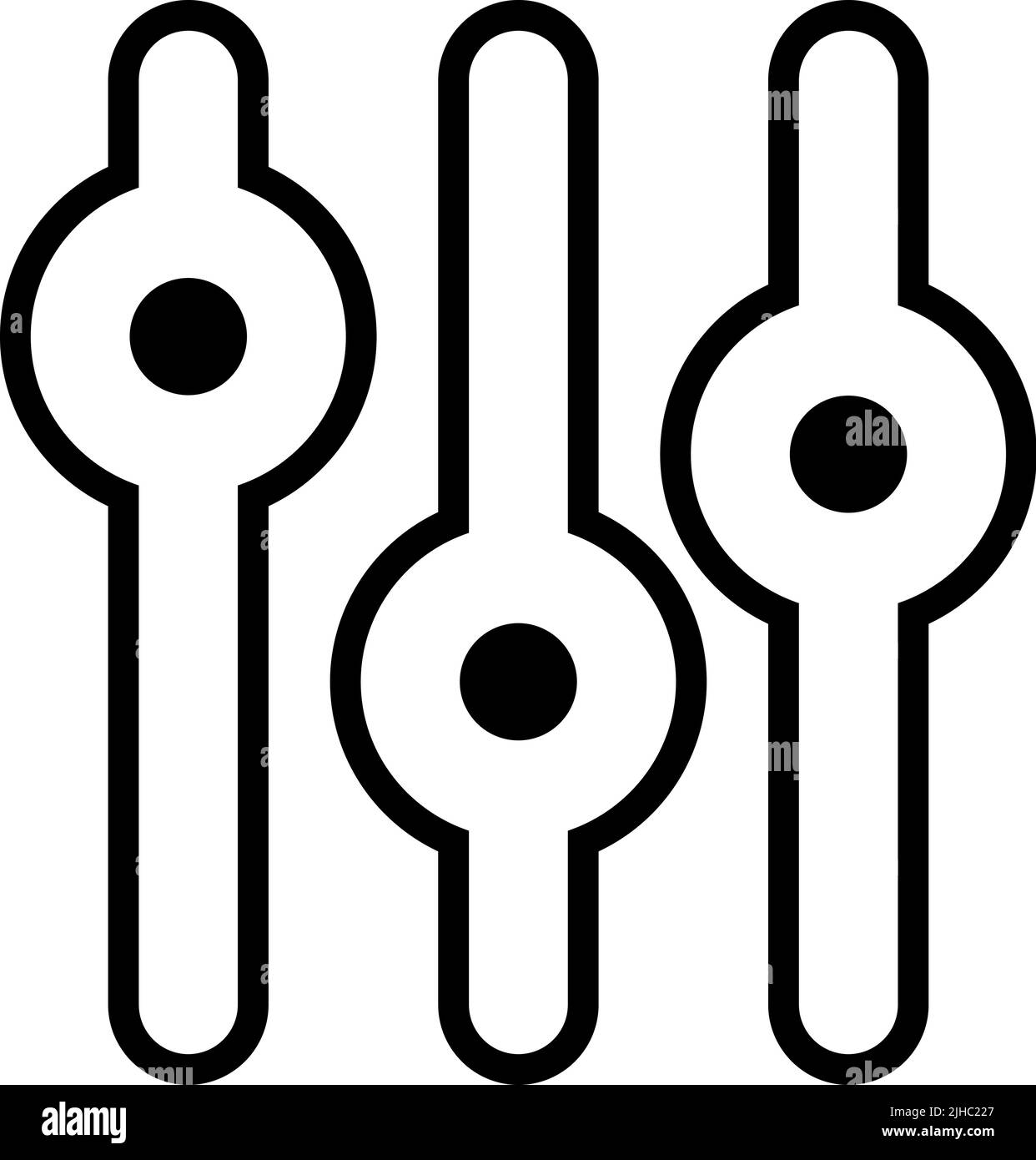 Basic interface equalizer . Stock Vector