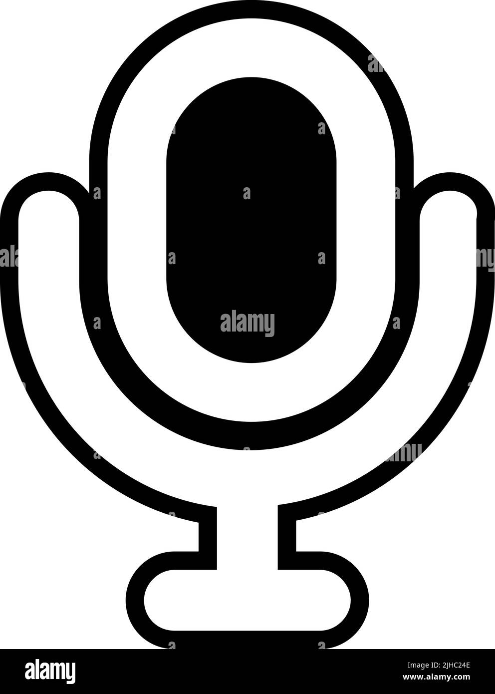 Basic interface microphone . Stock Vector