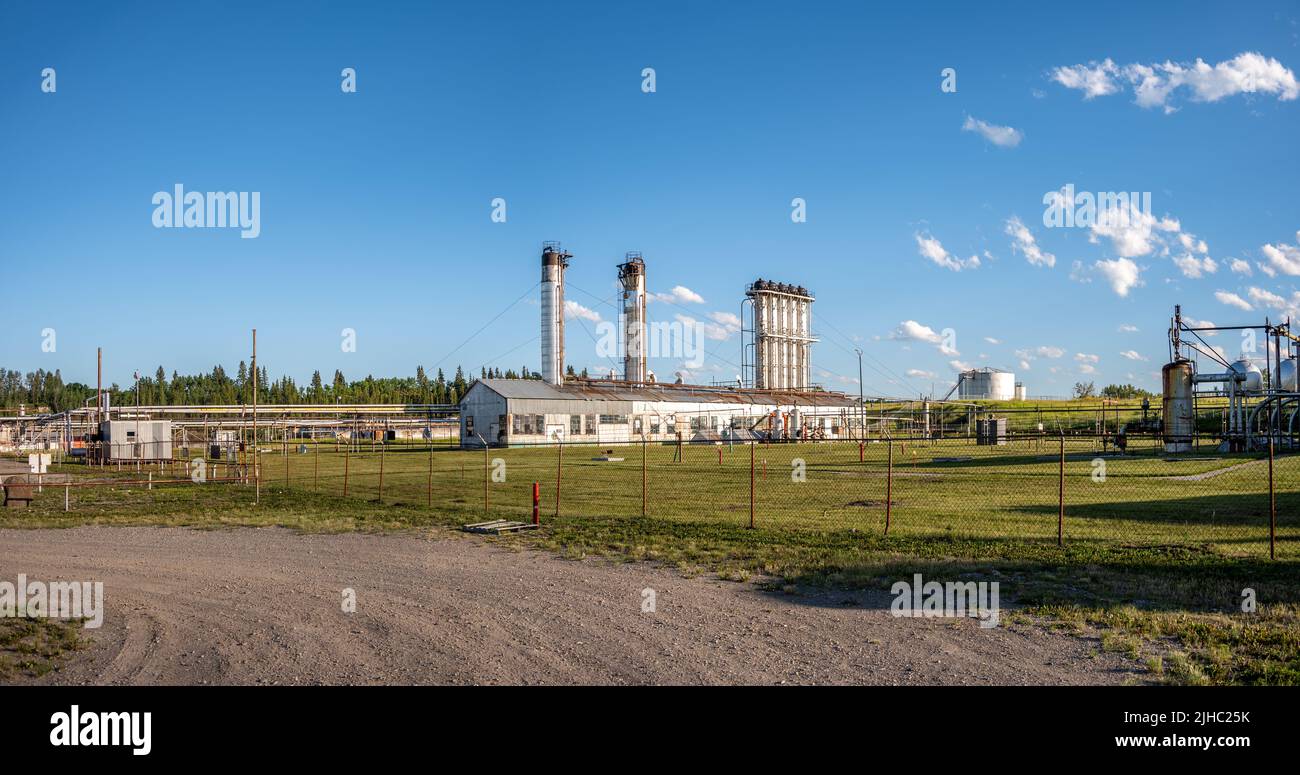 The old Turner Valley gas plant located 60 km southwest of Calgary
