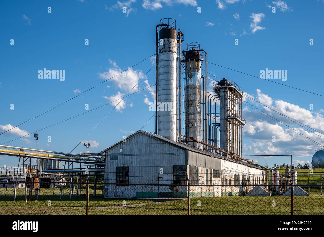The old Turner Valley gas plant located 60 km southwest of Calgary