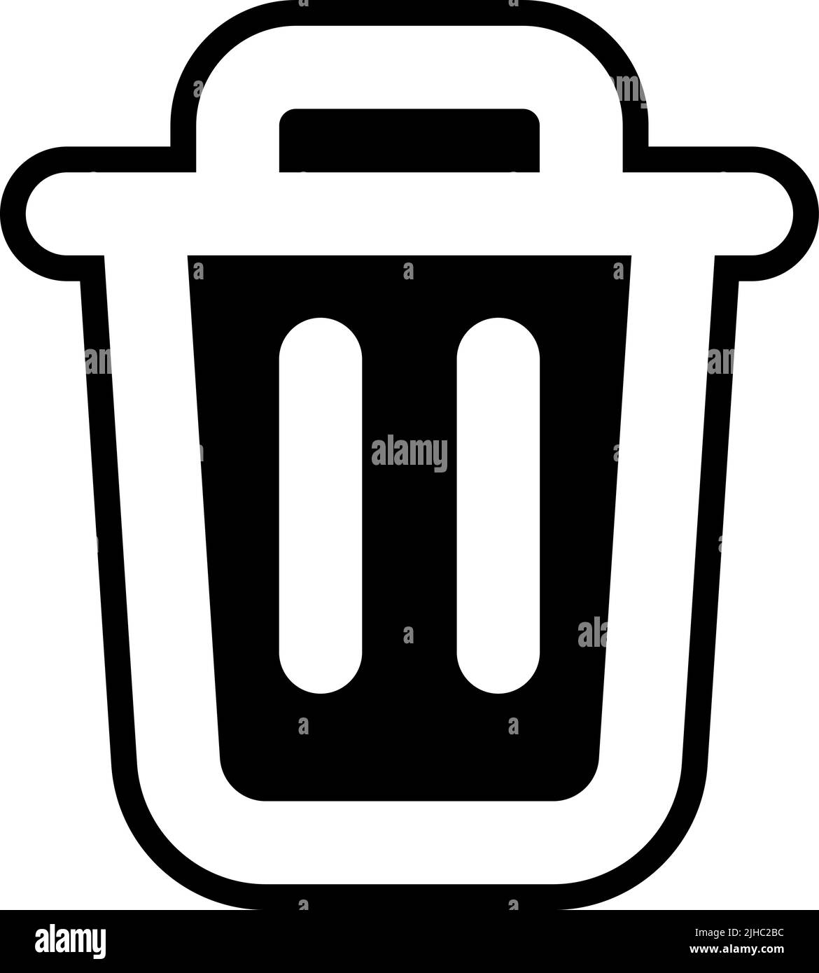 Basic interface trash bin . Stock Vector