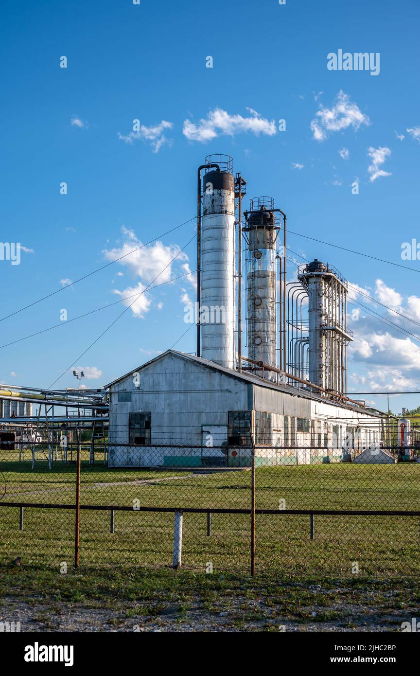 The old Turner Valley gas plant located 60 km southwest of Calgary