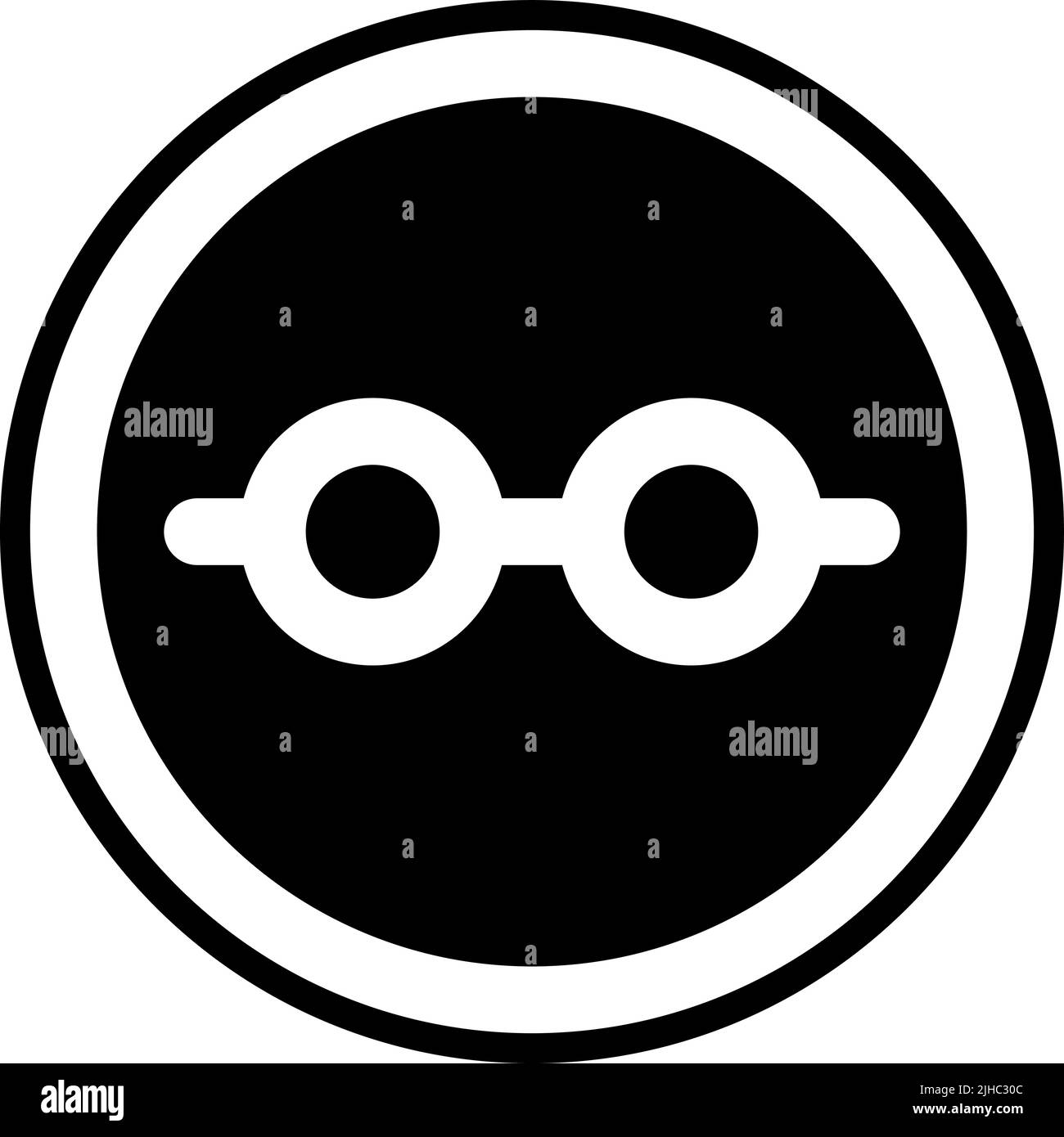 Basic user interface eyeglasses . Stock Vector