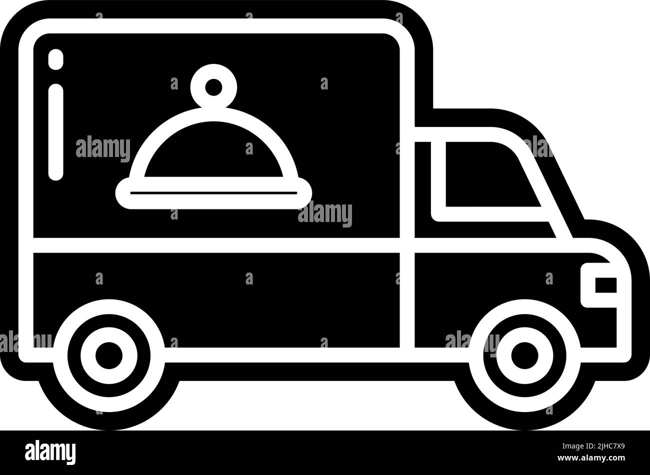 Food and delivery delivery truck . Stock Vector